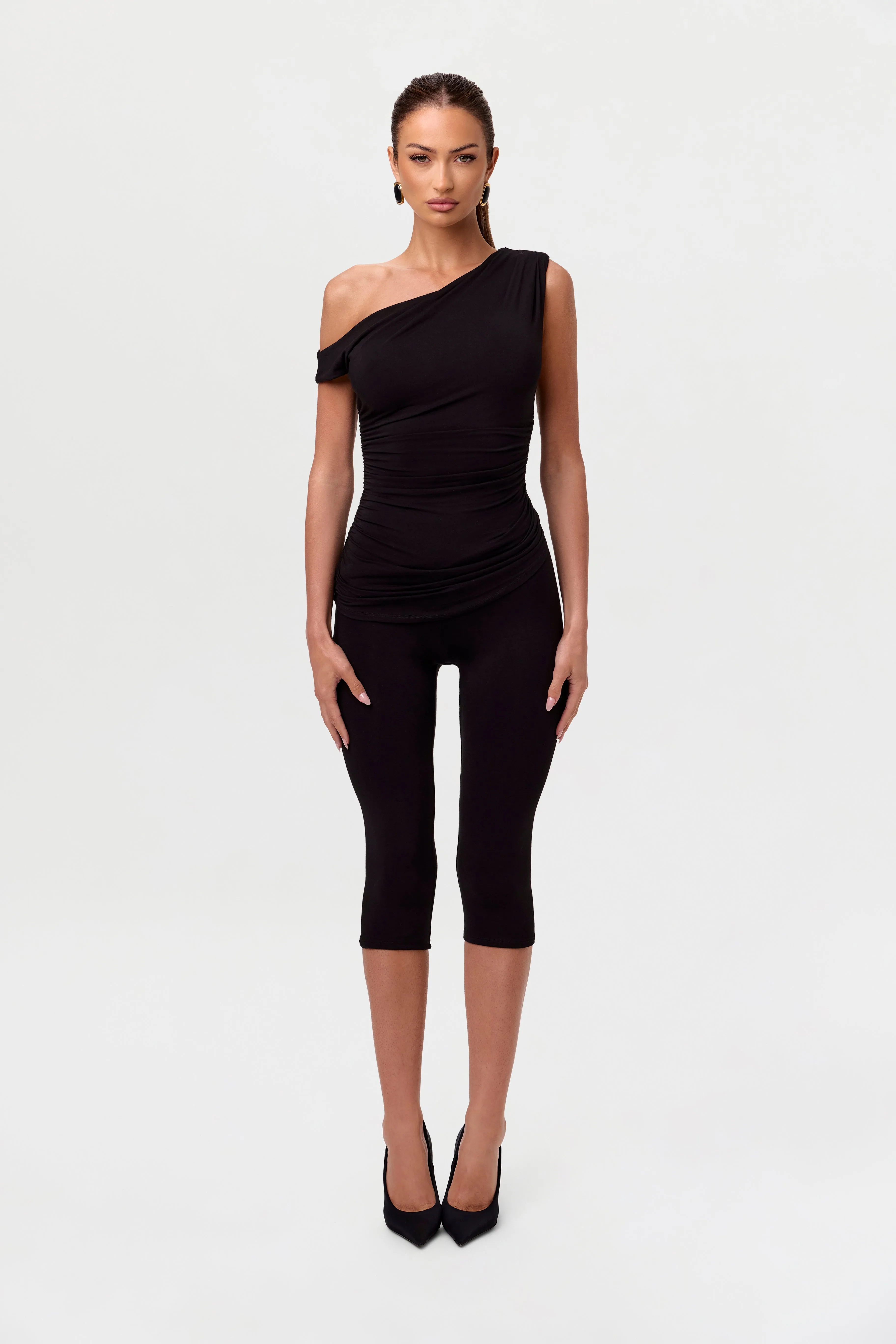 Smooth Off-Shoulder Asymmetrical Top sold by Naked Wardrobe product image thumbnail 2