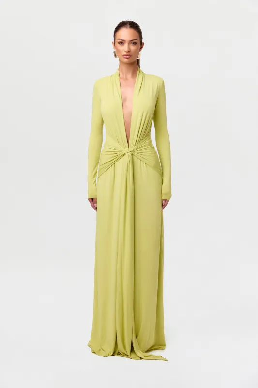 Smooth Plunge Drape Tie Dress sold by Naked Wardrobe
