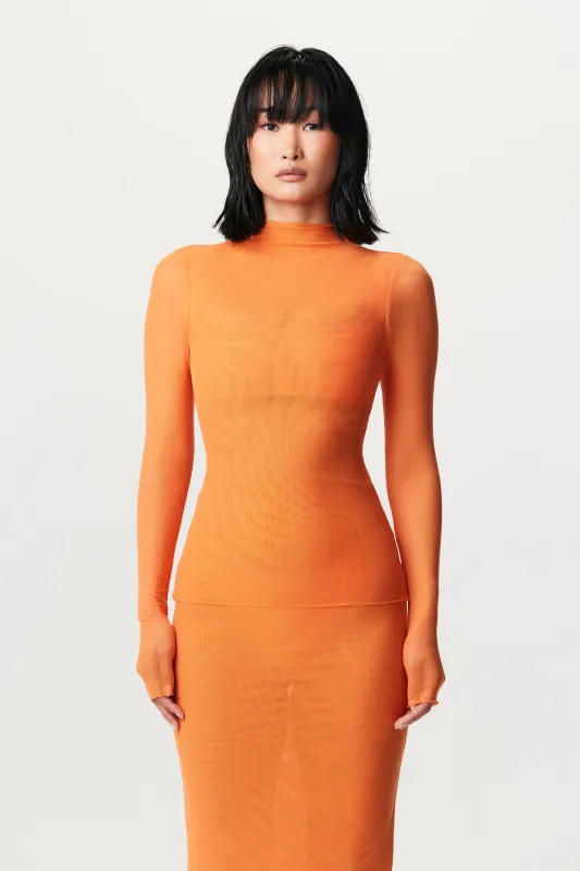 Mesh Long Sleeve Top sold by Naked Wardrobe