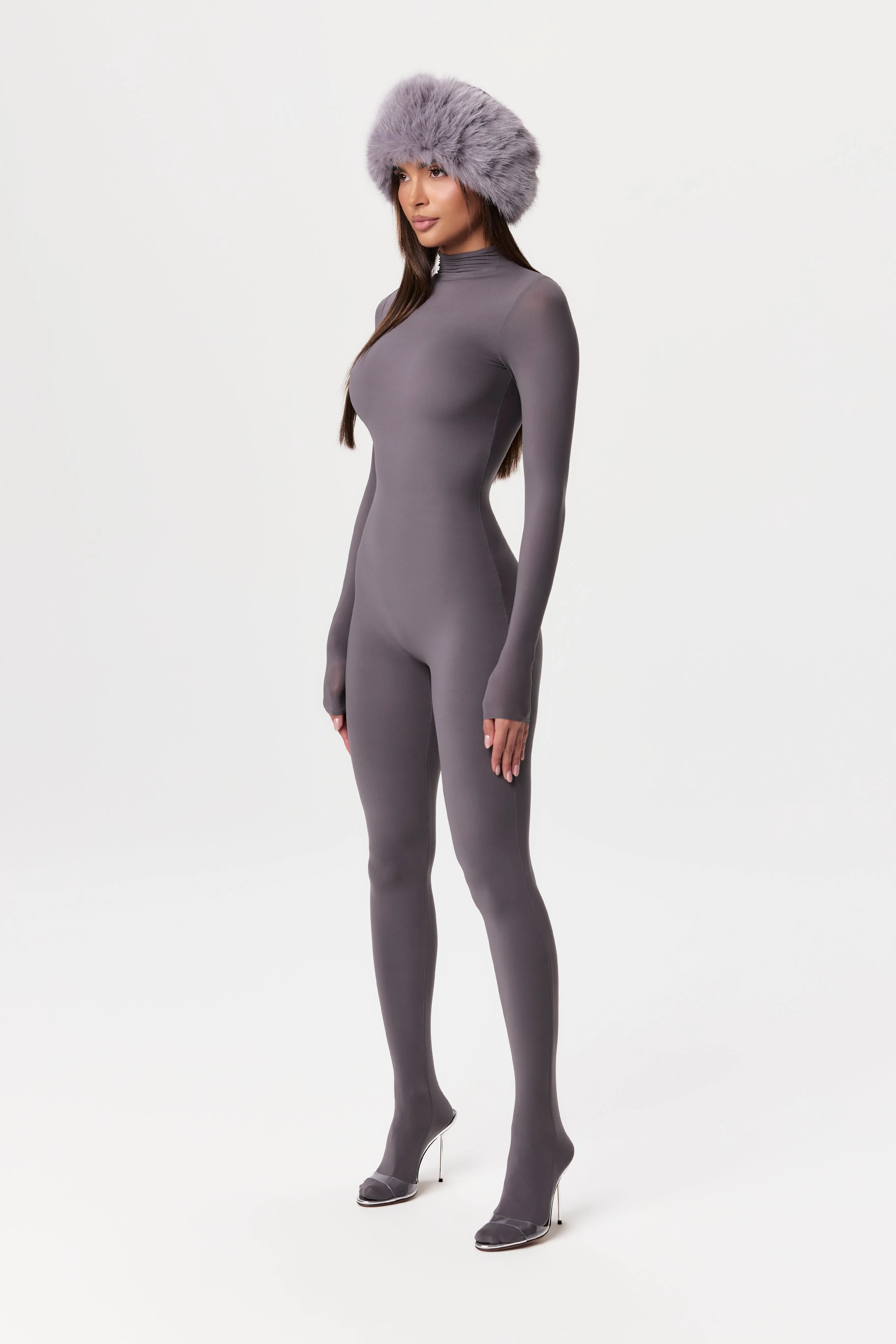 Faux Fur Plush Headband sold by Naked Wardrobe product image thumbnail 4