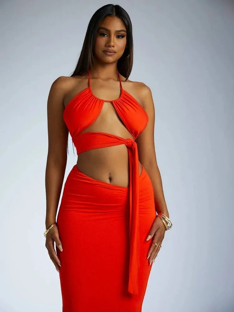 Halter Neck Tie Wrap Top sold by Naked Wardrobe product image thumbnail 4