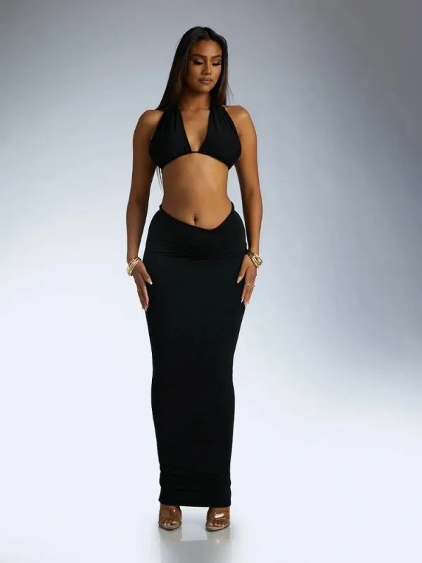 Halter Neck Tie Wrap Top sold by Naked Wardrobe