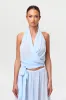 Chiffon Wrap Halter Top sold by Naked Wardrobe