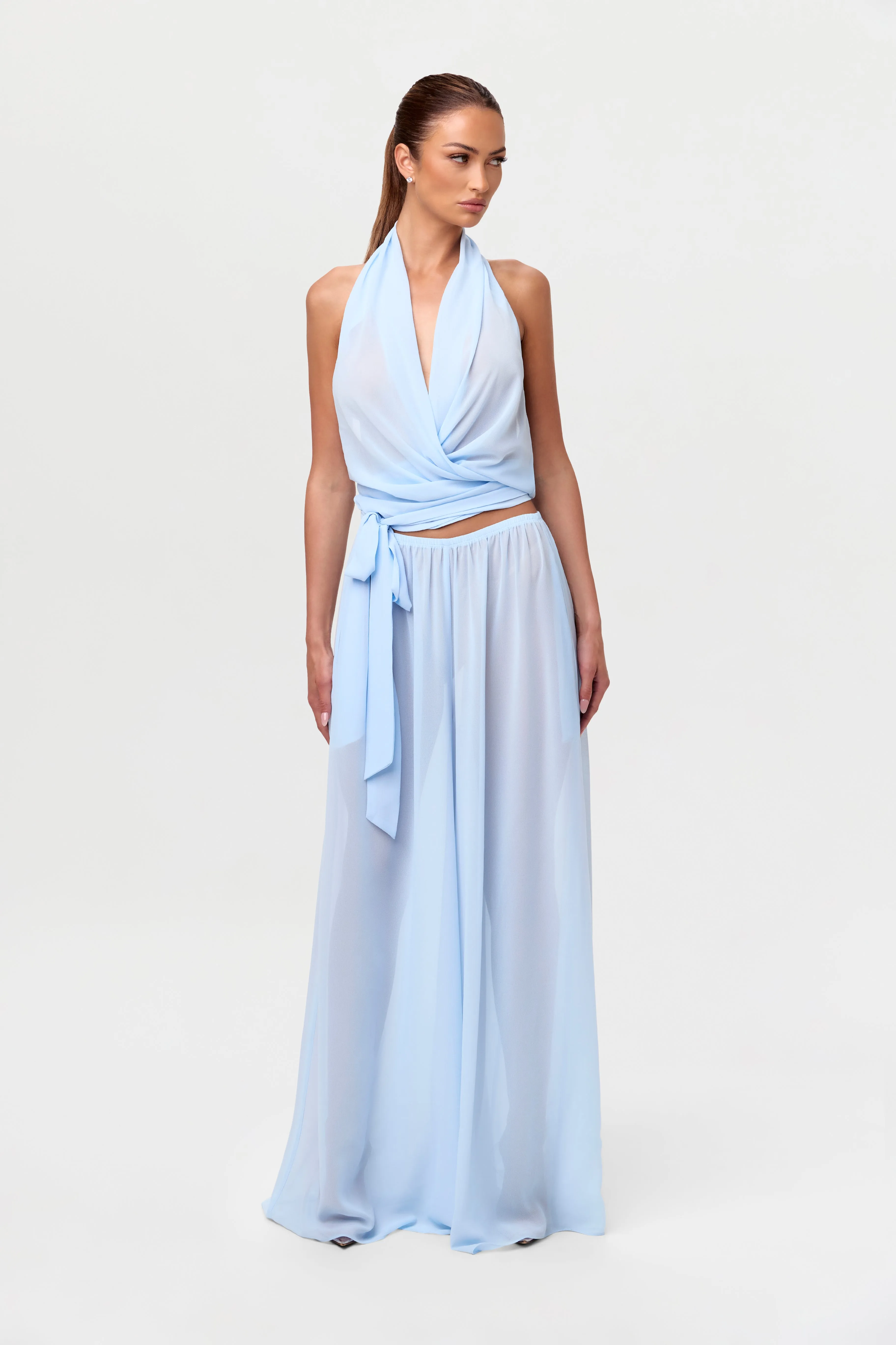 Chiffon Wide Leg Pants sold by Naked Wardrobe product image thumbnail 4