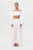 Shirting Flare Maxi Skirt sold by Naked Wardrobe