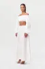 Shirting Flare Maxi Skirt sold by Naked Wardrobe