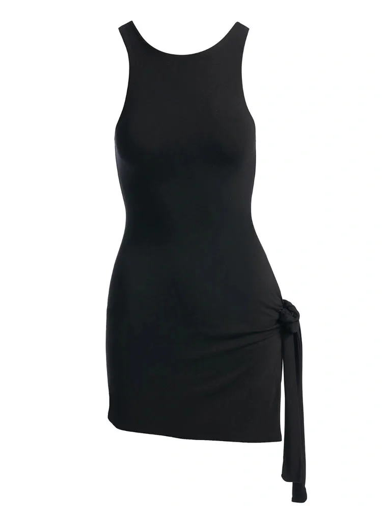 Sleeveless Mini Dress with Side Tie sold by Naked Wardrobe product image thumbnail 4