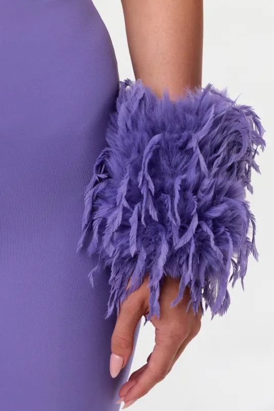 Faux Feather Cuffs sold by Naked Wardrobe