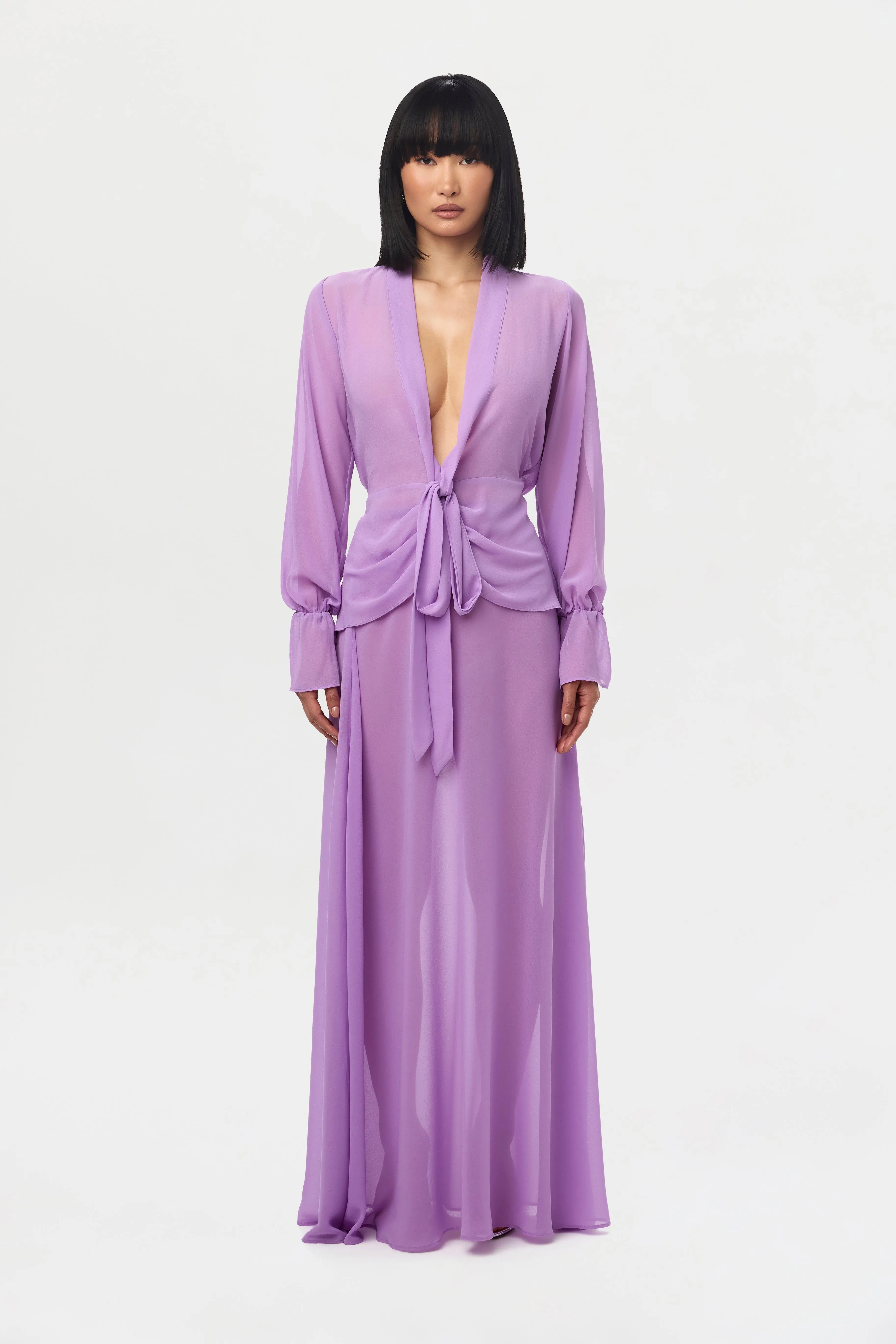 Chiffon Maxi Skirt sold by Naked Wardrobe