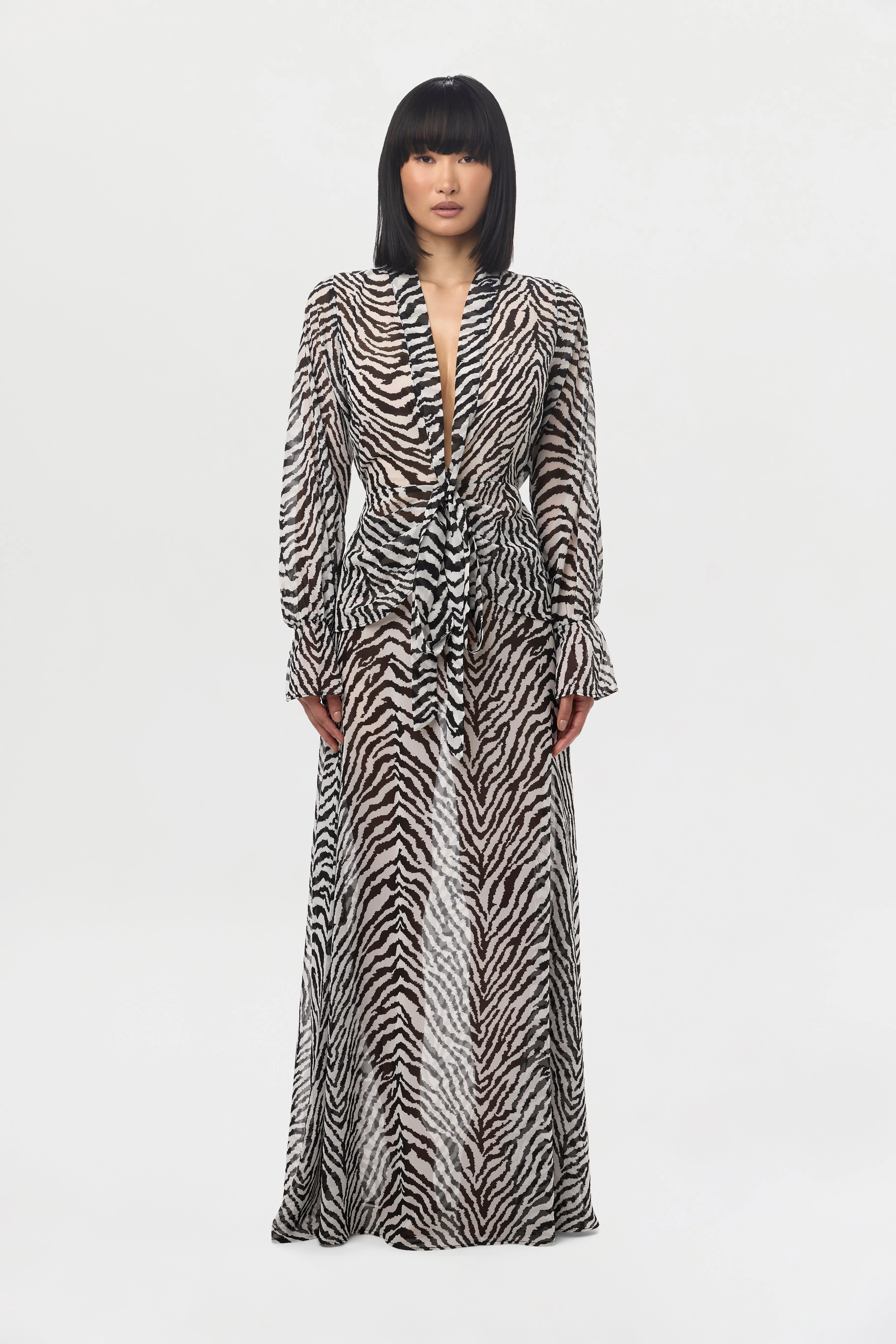 Chiffon Maxi Skirt sold by Naked Wardrobe