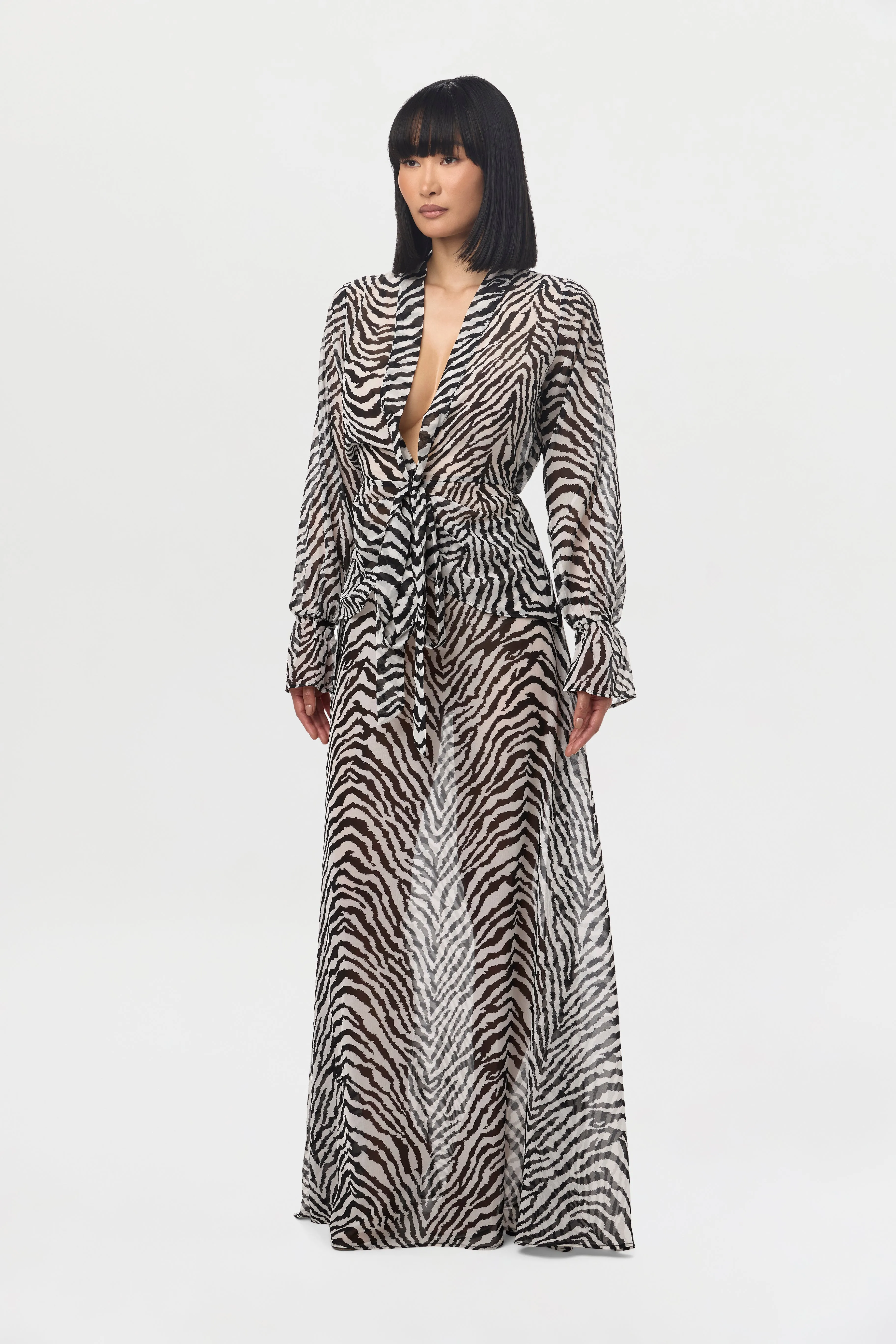 Chiffon Maxi Skirt sold by Naked Wardrobe product image thumbnail 3