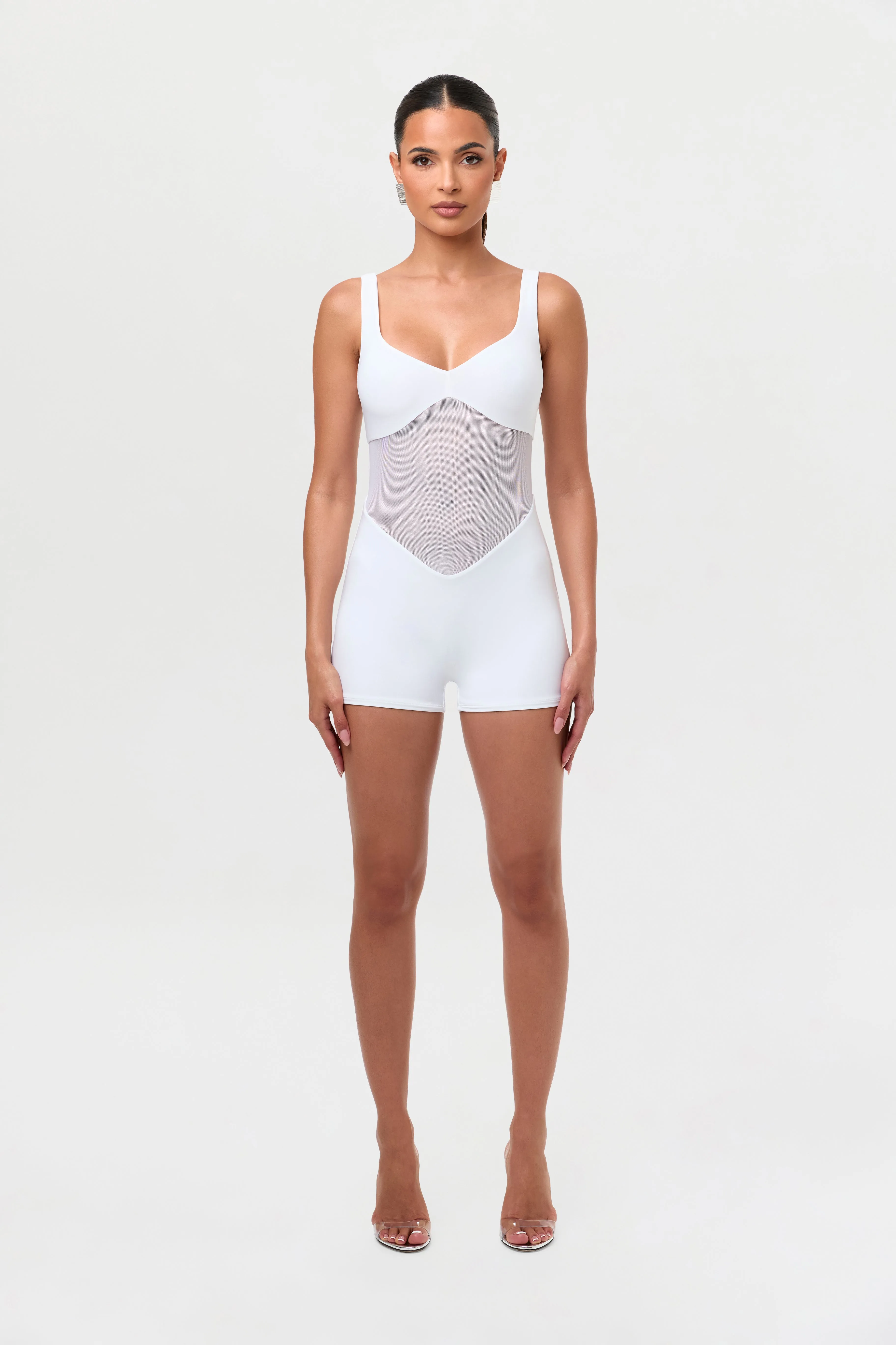 Hourglass Mesh Tank Romper sold by Naked Wardrobe product image thumbnail 5