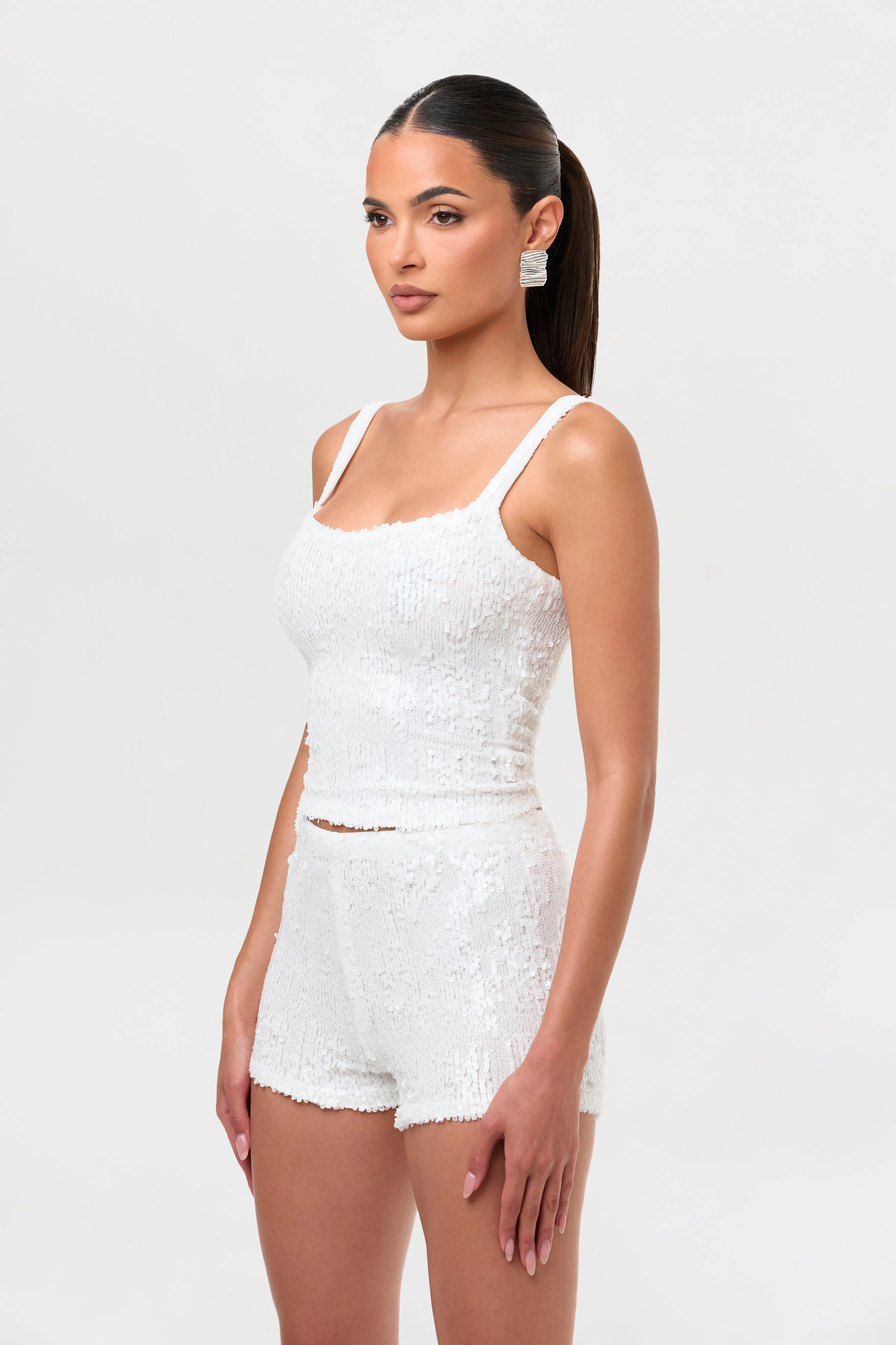 Sequined Tank Top sold by Naked Wardrobe product image thumbnail 3