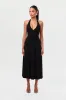 Smooth Halter A-Line Midi Dress sold by Naked Wardrobe