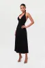 Smooth Halter A-Line Midi Dress sold by Naked Wardrobe