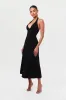 Smooth Halter A-Line Midi Dress sold by Naked Wardrobe