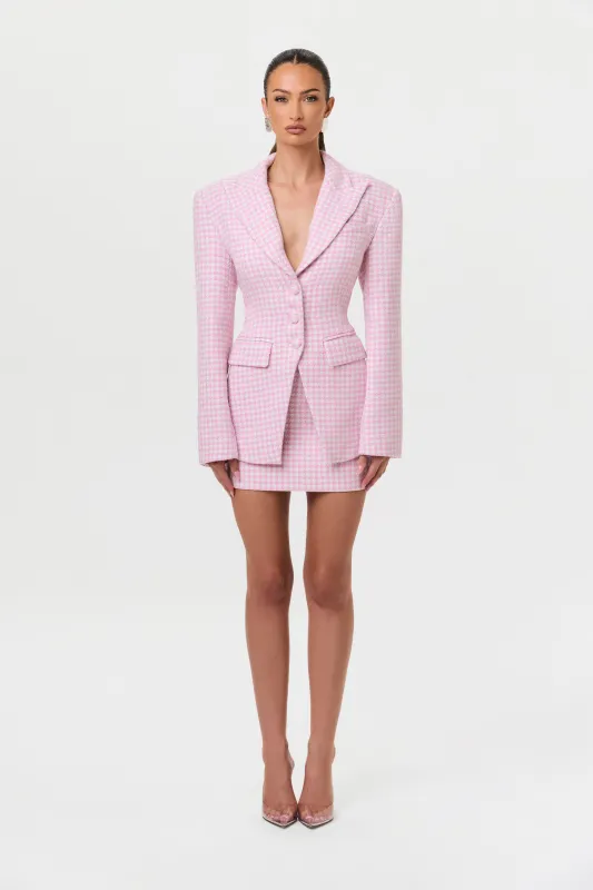 Tweed Houndstooth Mini Skirt sold by Naked Wardrobe