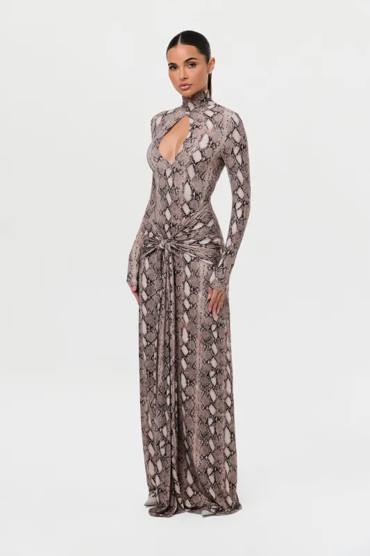 Naked Print Cutout & Tie Maxi Dress sold by Naked Wardrobe