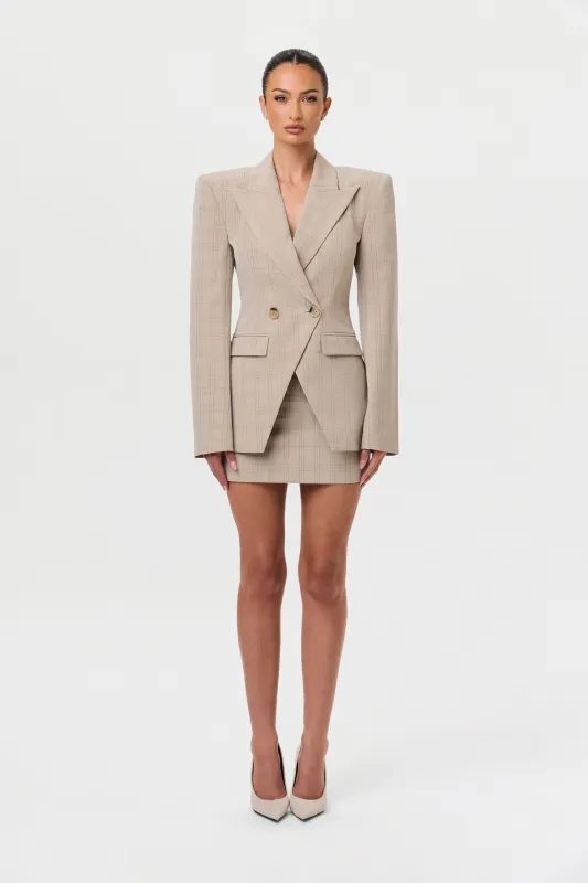 Suiting Plaid Mini Skirt sold by Naked Wardrobe