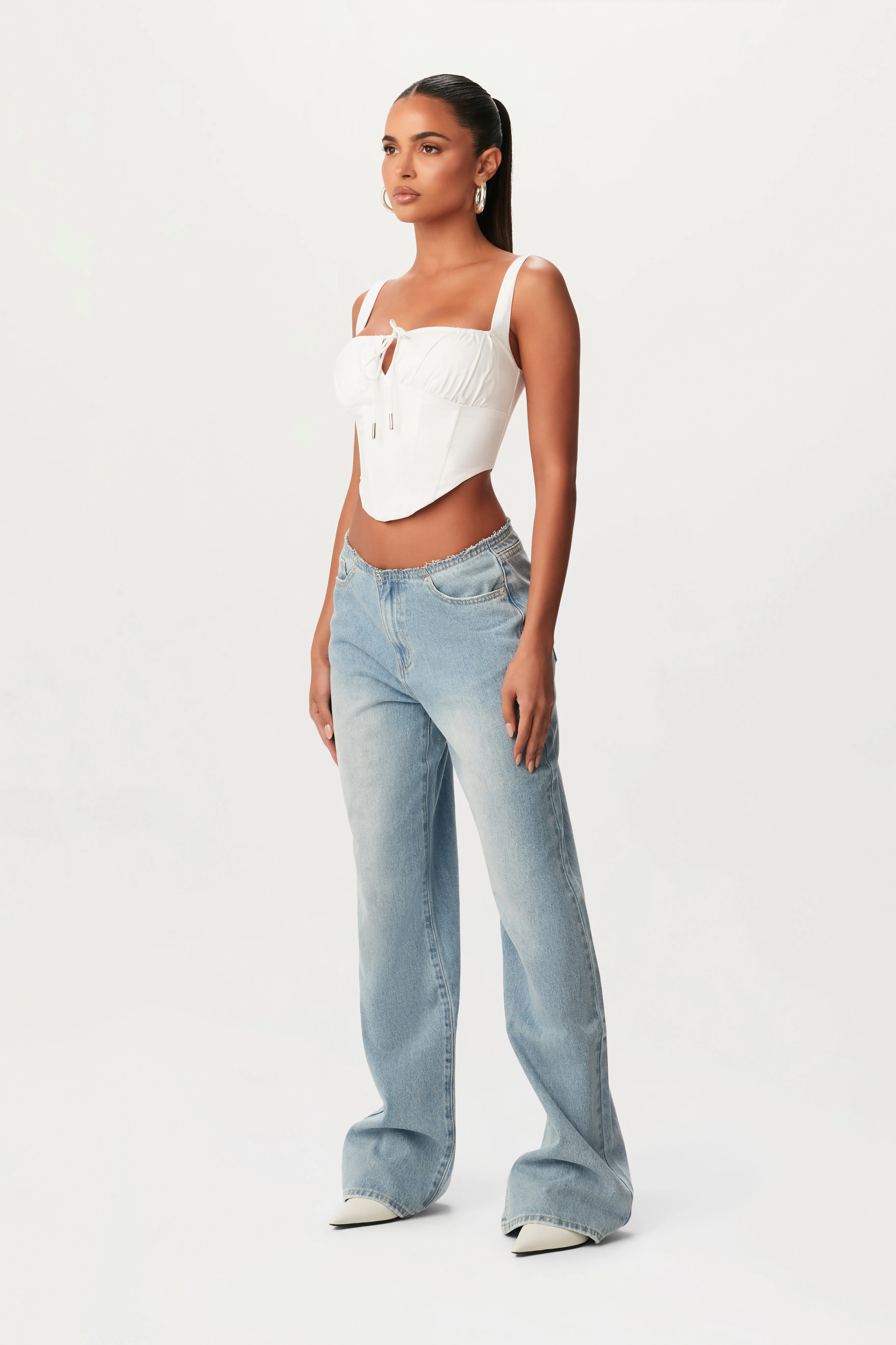 Shirting Ruched Corset Top sold by Naked Wardrobe product image thumbnail 3