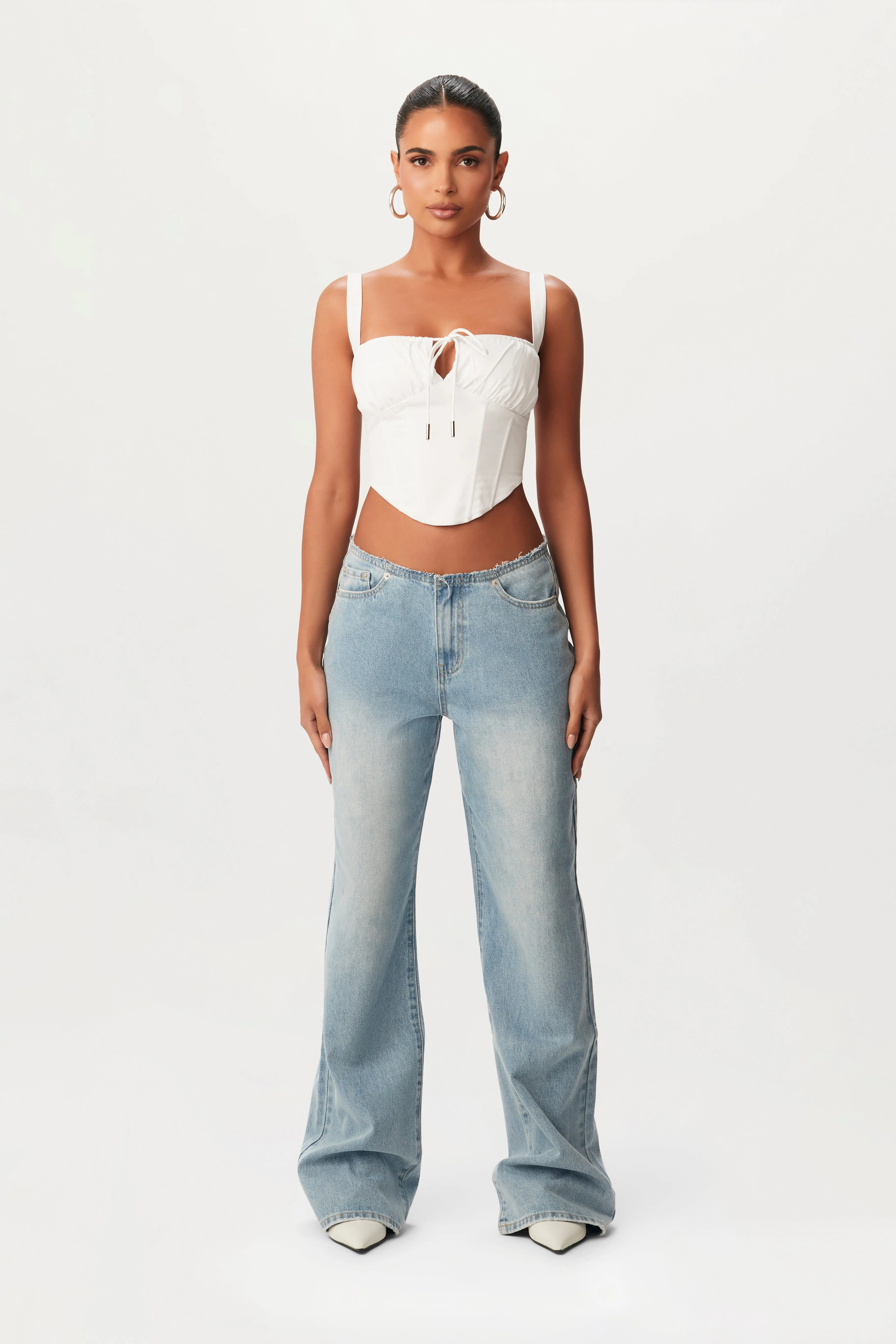 Shirting Ruched Corset Top sold by Naked Wardrobe product image thumbnail 2