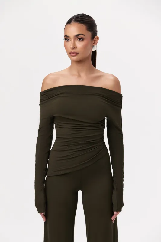 NW Off-Shoulder Asymmetric Top sold by Naked Wardrobe