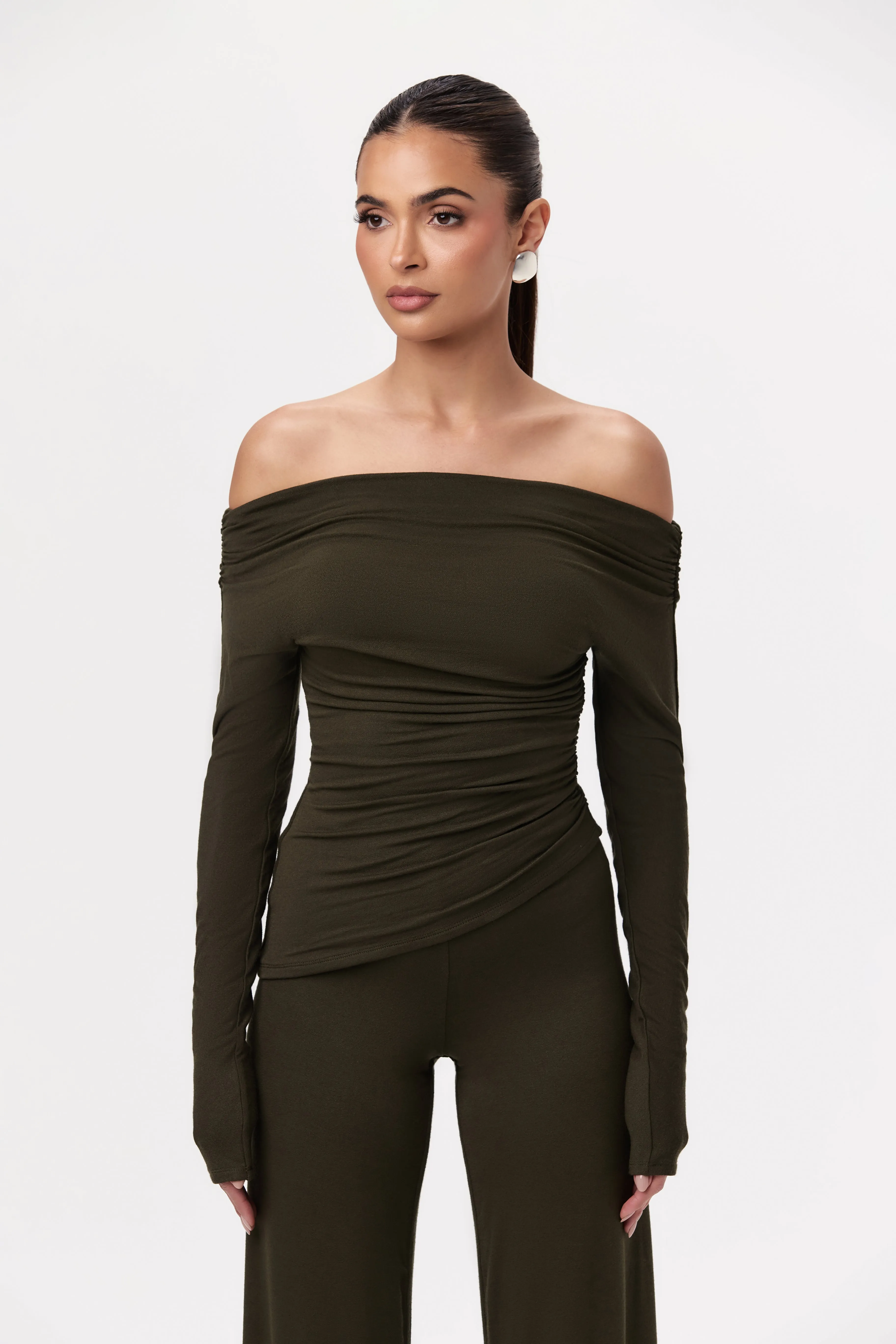 NW Off-Shoulder Asymmetric Top sold by Naked Wardrobe