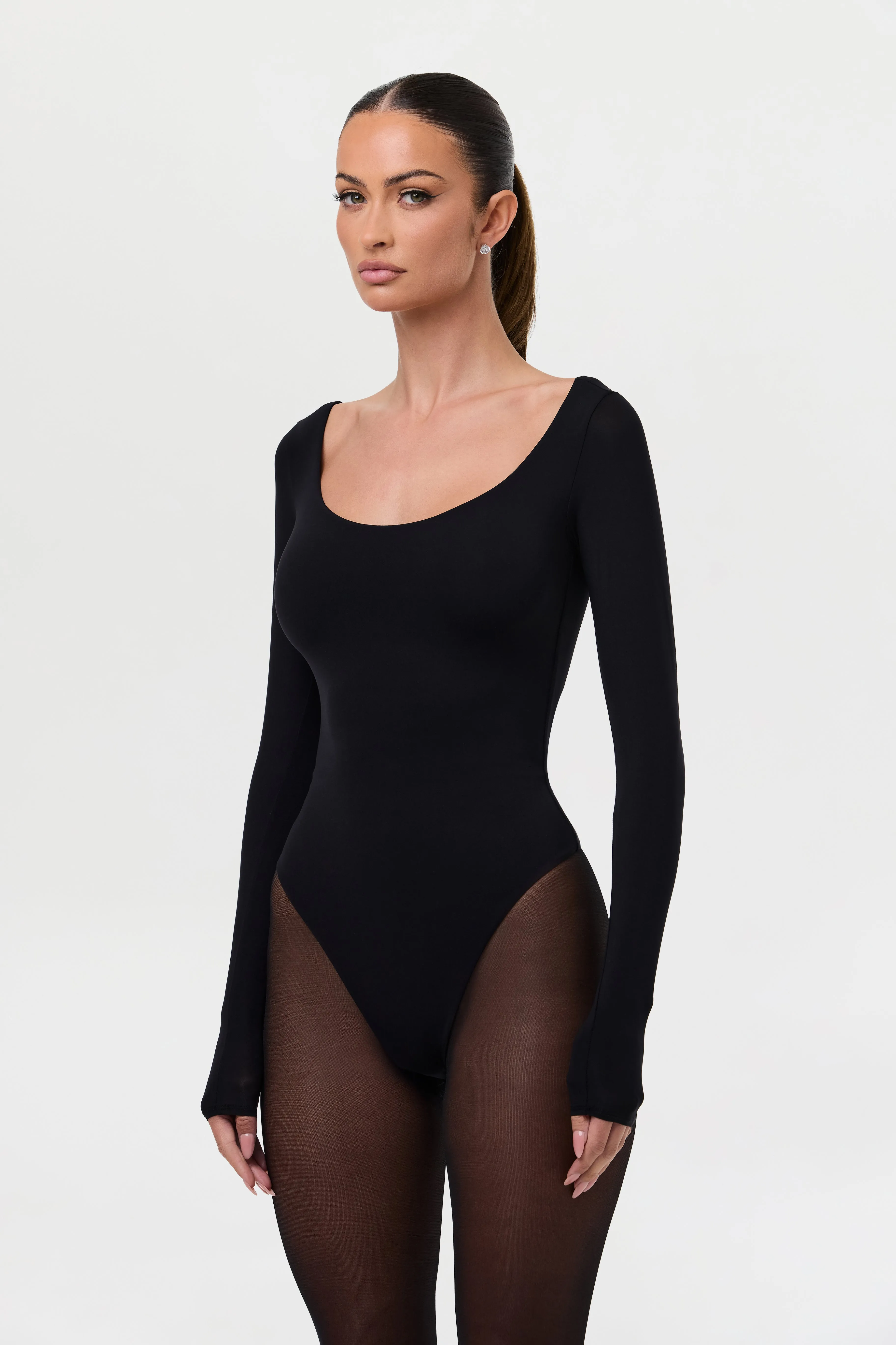 Naked Scoop Neck Bodysuit sold by Naked Wardrobe product image thumbnail 5