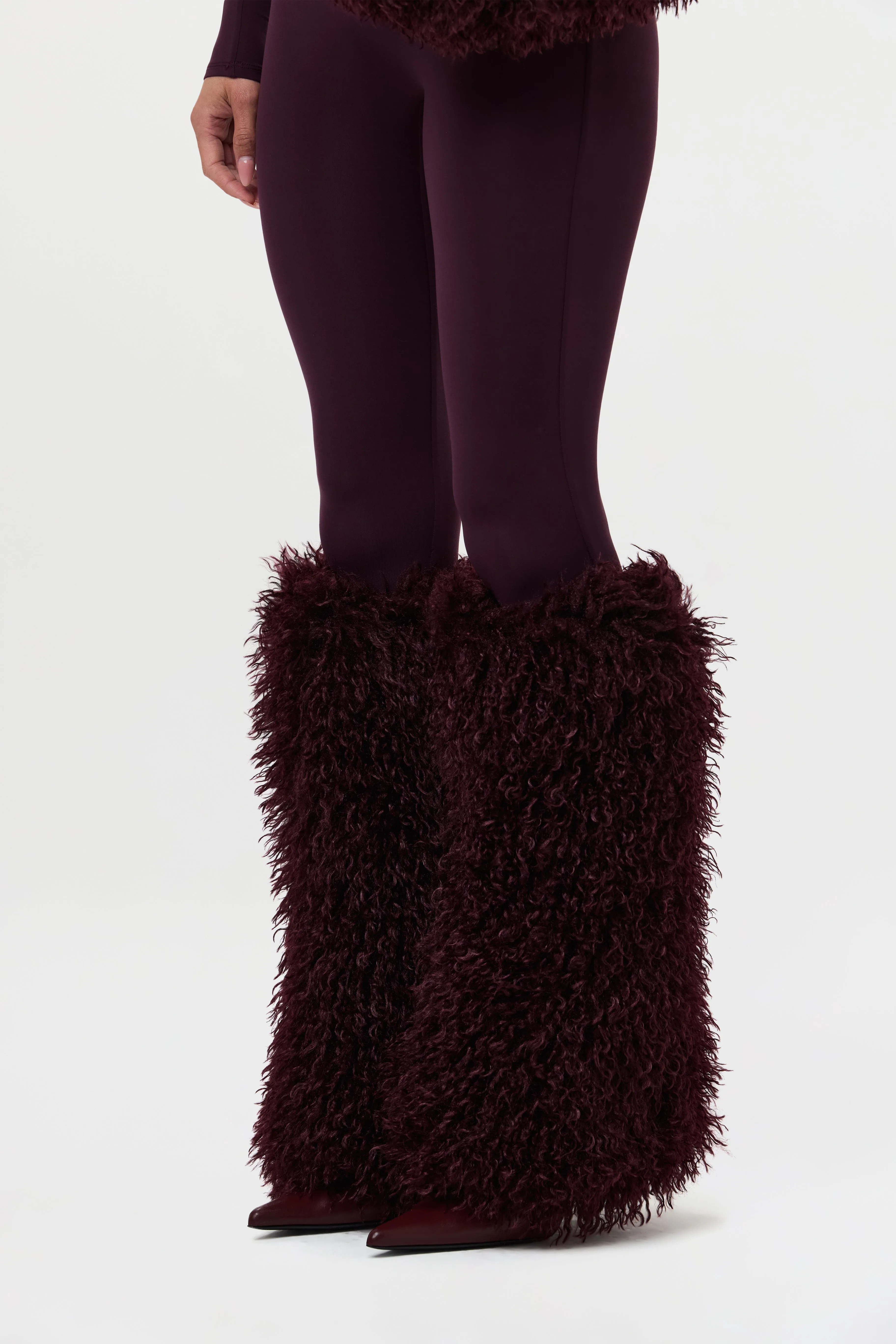 Faux Fur Plush Leg Warmers sold by Naked Wardrobe