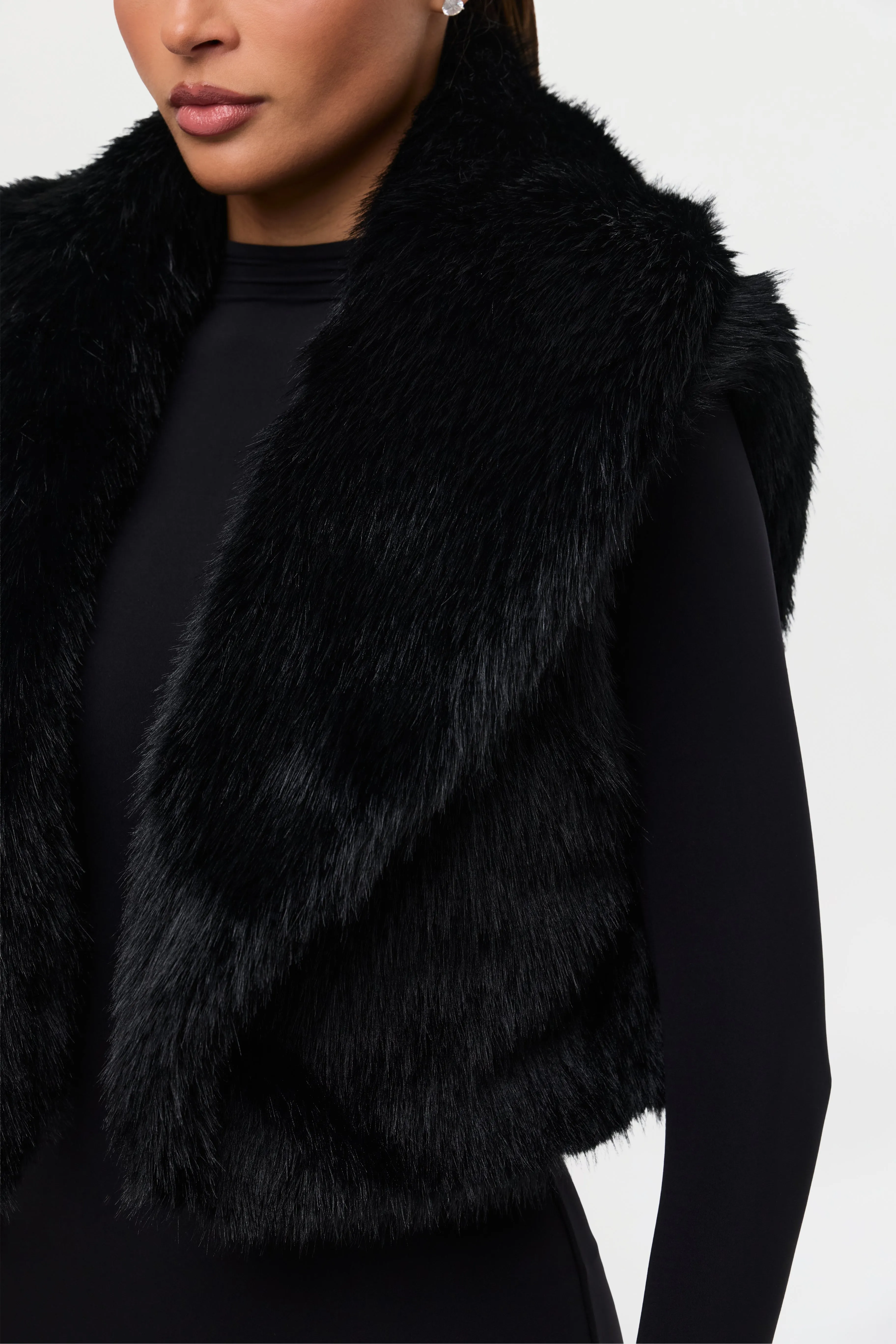 Faux Fur Plush Vest sold by Naked Wardrobe product image thumbnail 4