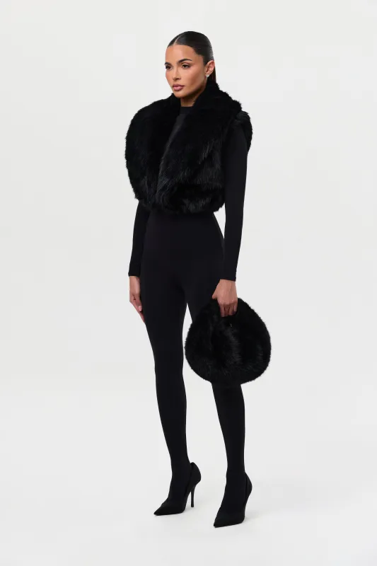 Faux Fur Plush Vest sold by Naked Wardrobe