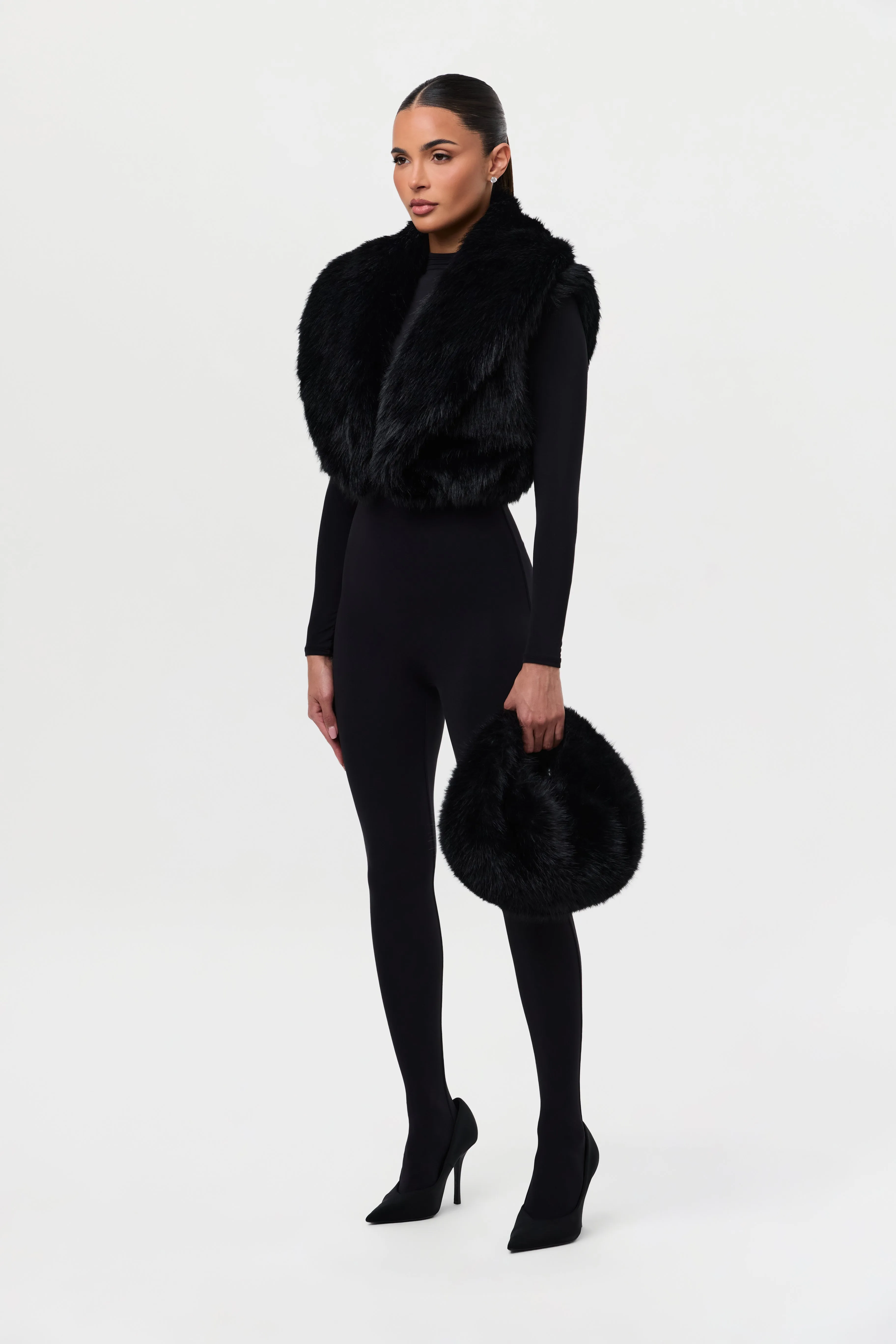 Faux Fur Plush Vest sold by Naked Wardrobe