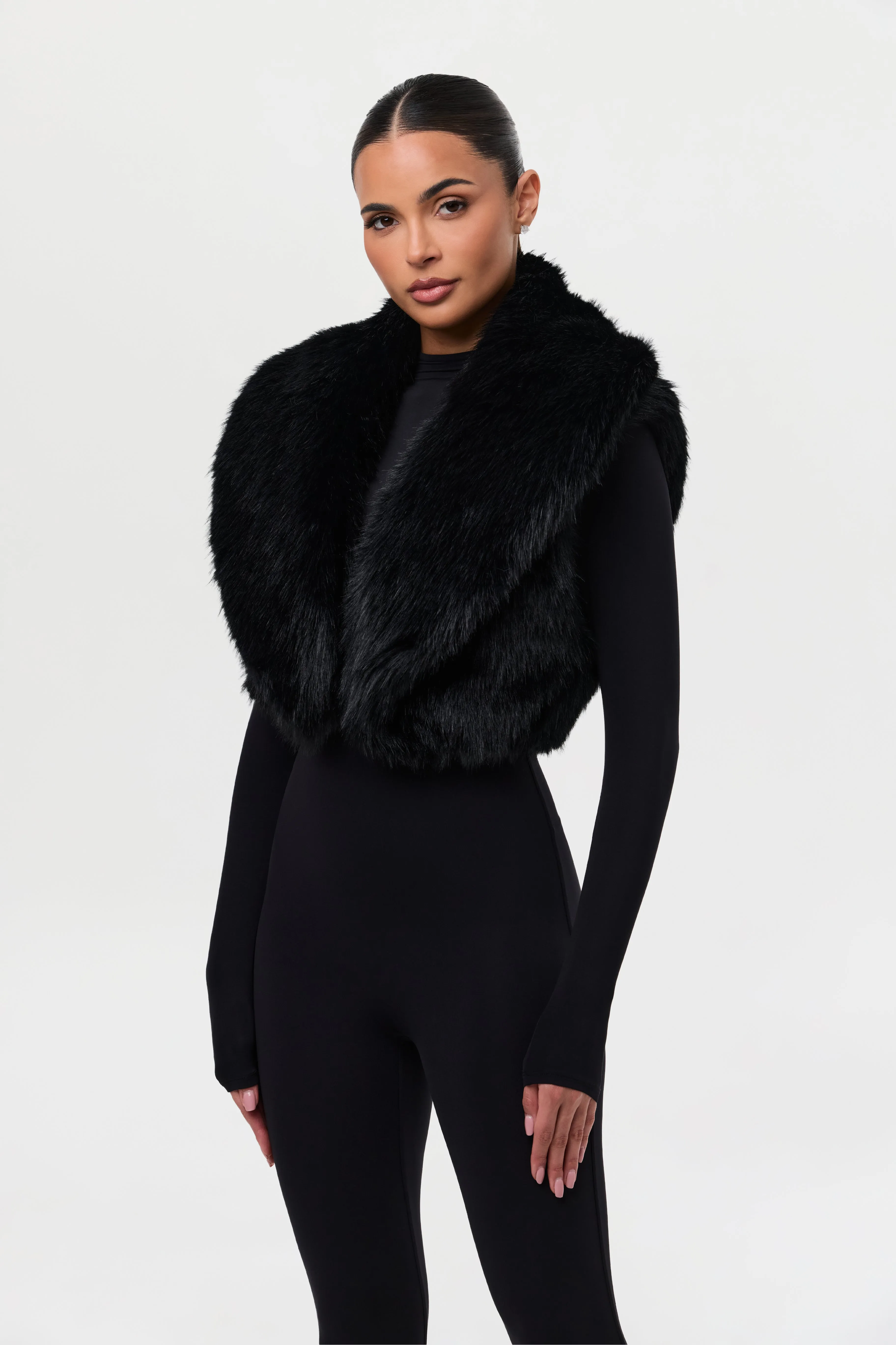 Faux Fur Plush Vest sold by Naked Wardrobe product image thumbnail 2