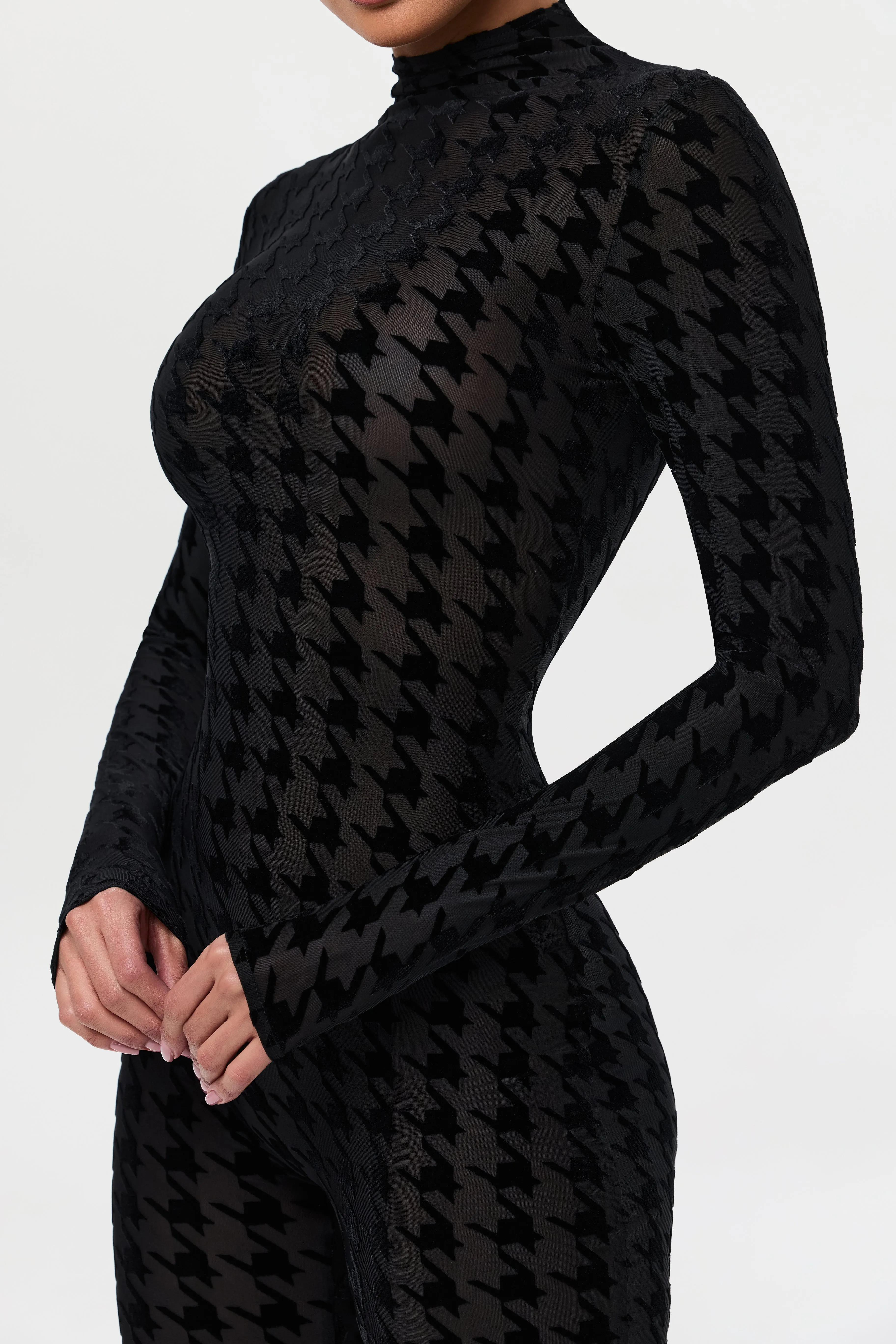 Burnout Closed Toe Jumpsuit Petite sold by Naked Wardrobe product image thumbnail 4