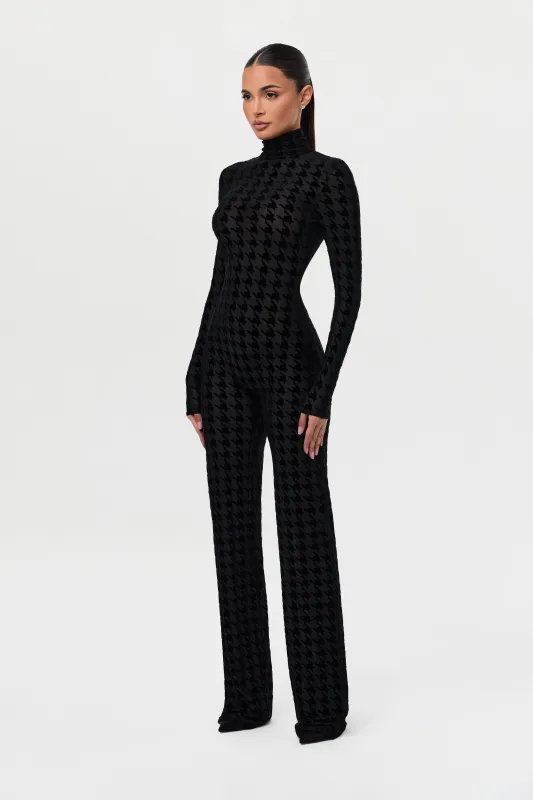 Burnout Print Turtleneck Jumpsuit sold by Naked Wardrobe