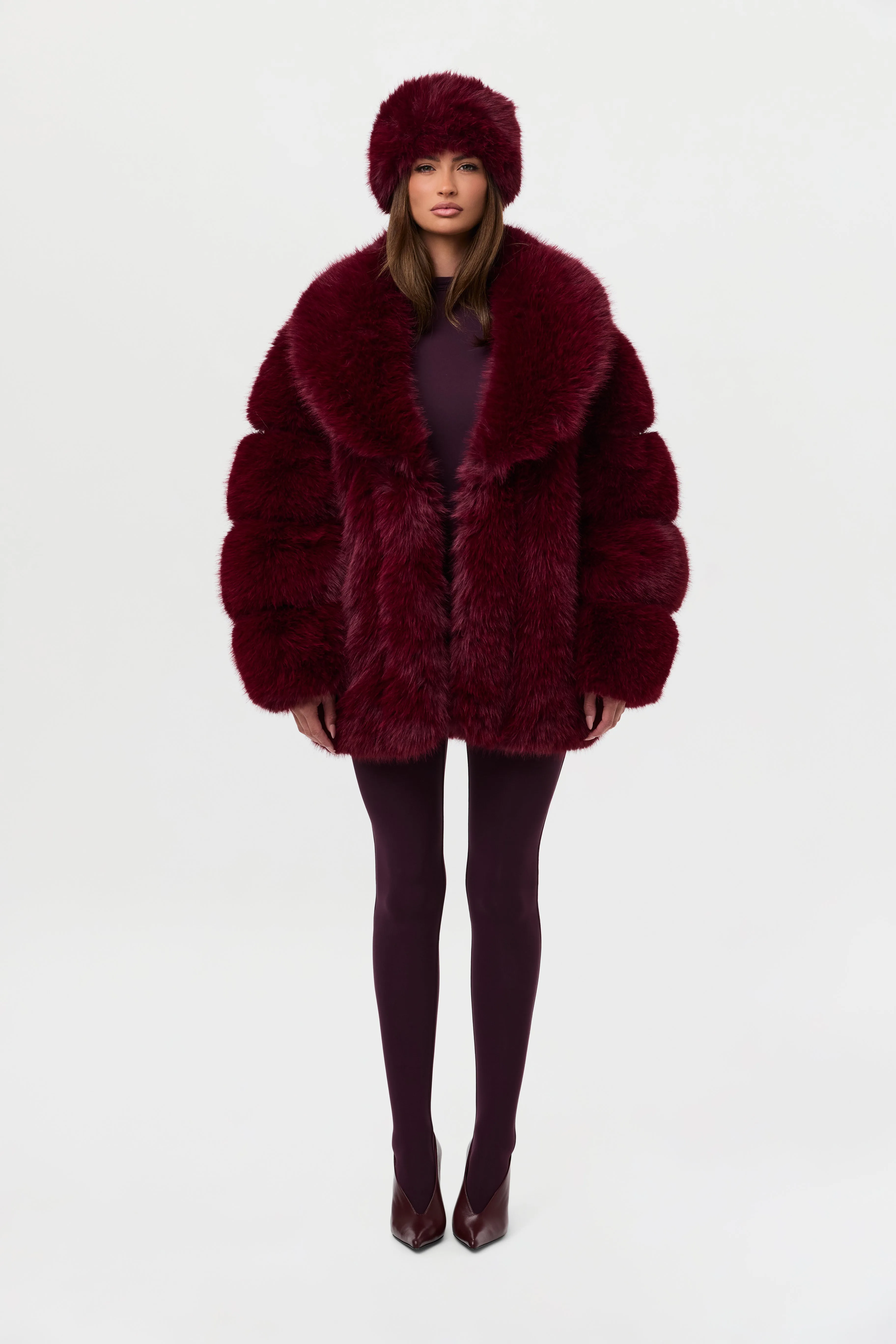 Faux Mink Pelted Coat sold by Naked Wardrobe product image thumbnail 3