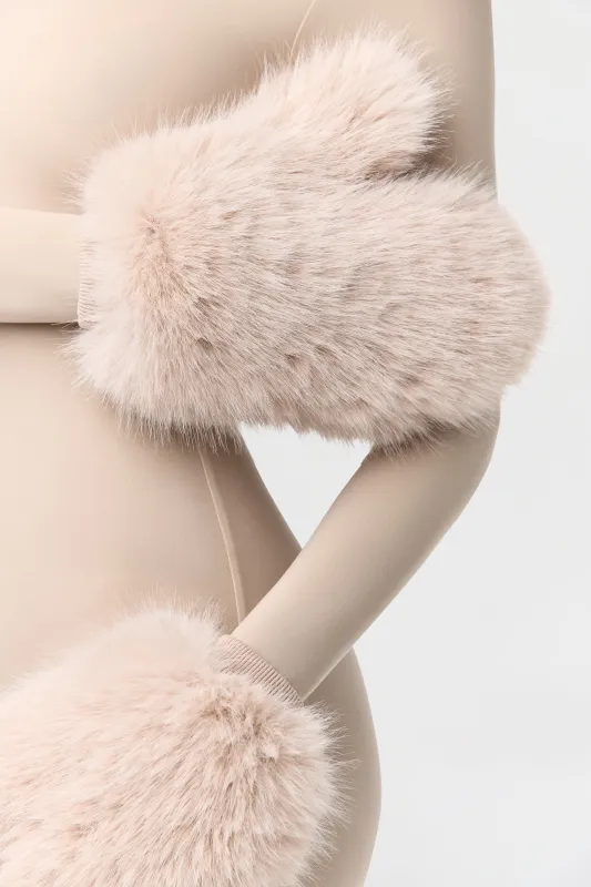 Faux Fur Mitten sold by Naked Wardrobe