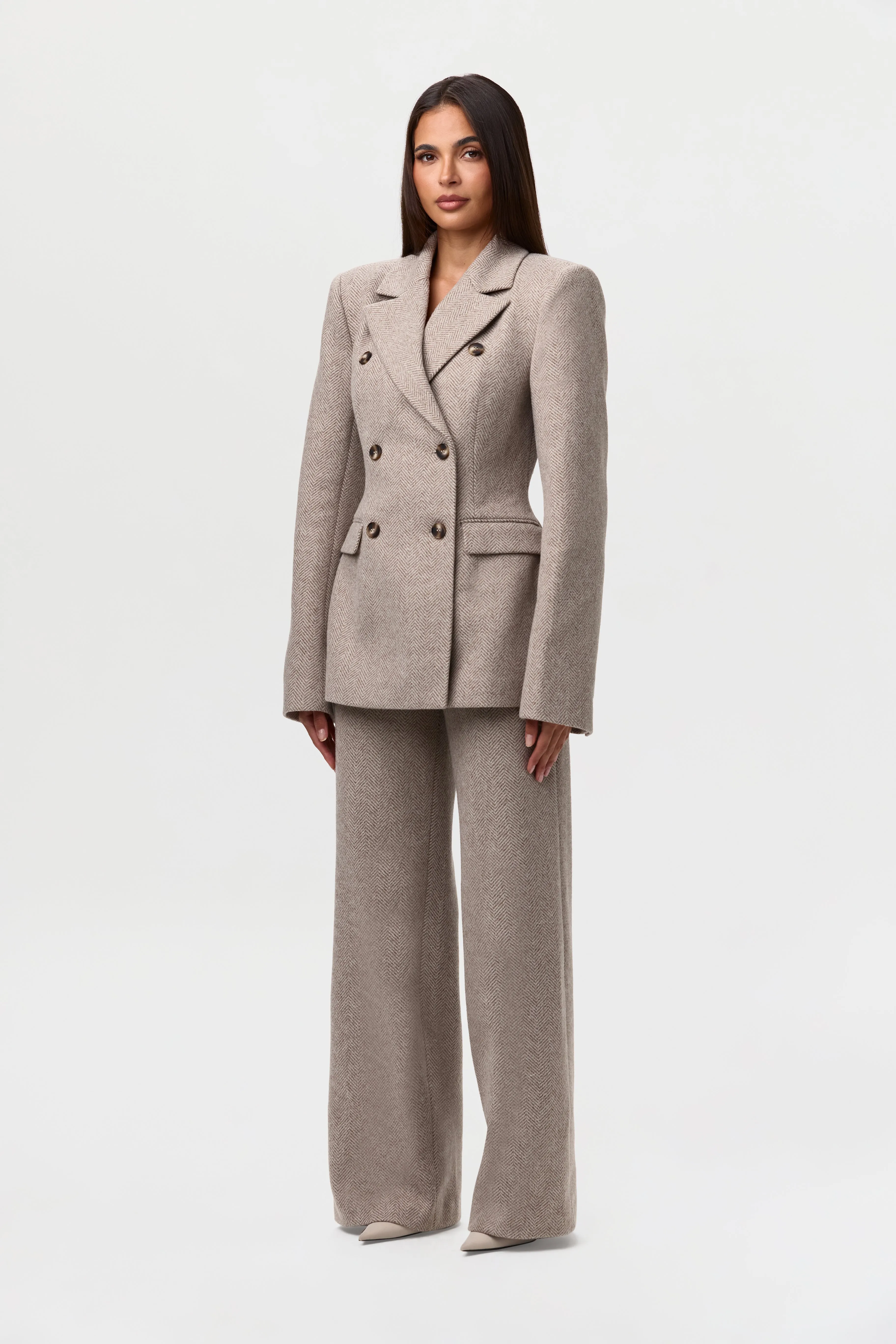 Chevron Suited Blazer sold by Naked Wardrobe product image thumbnail 4