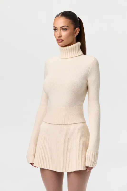 Knit Ribbed Turtleneck Sweater sold by Naked Wardrobe