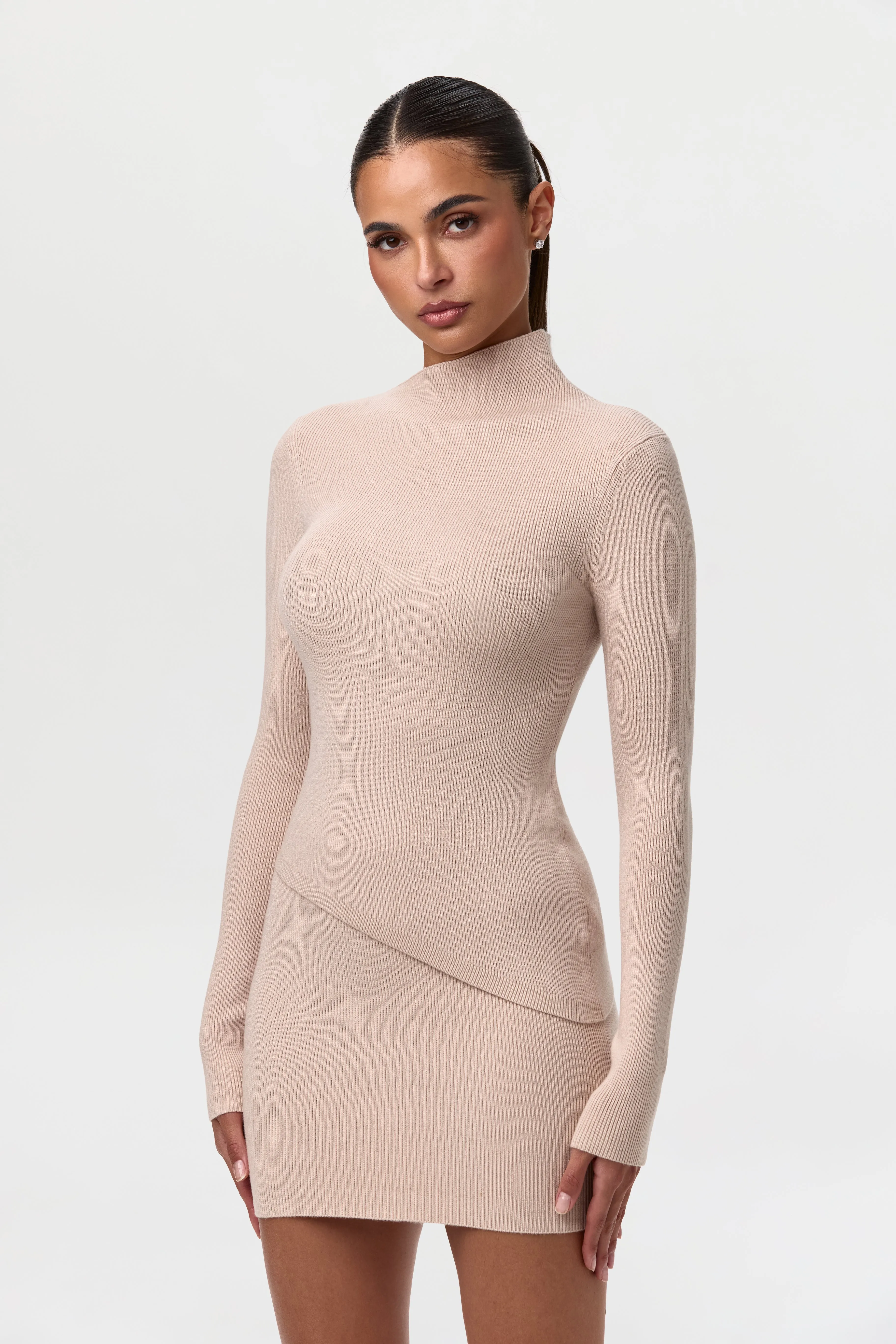 Ribbed-Knit Mini Skirt sold by Naked Wardrobe product image thumbnail 4