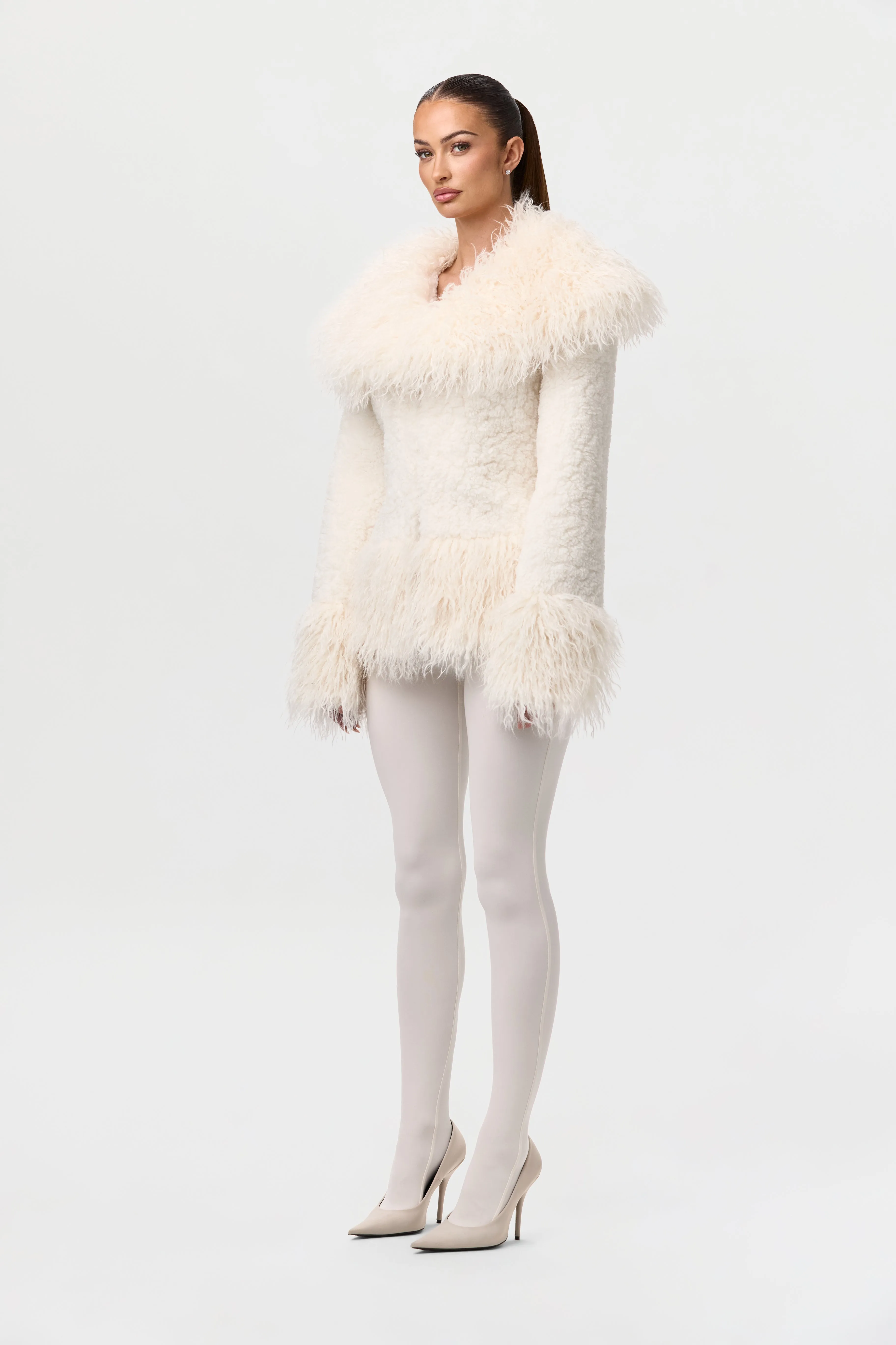 Sherpa Faux Fur Jacket sold by Naked Wardrobe product image thumbnail 2