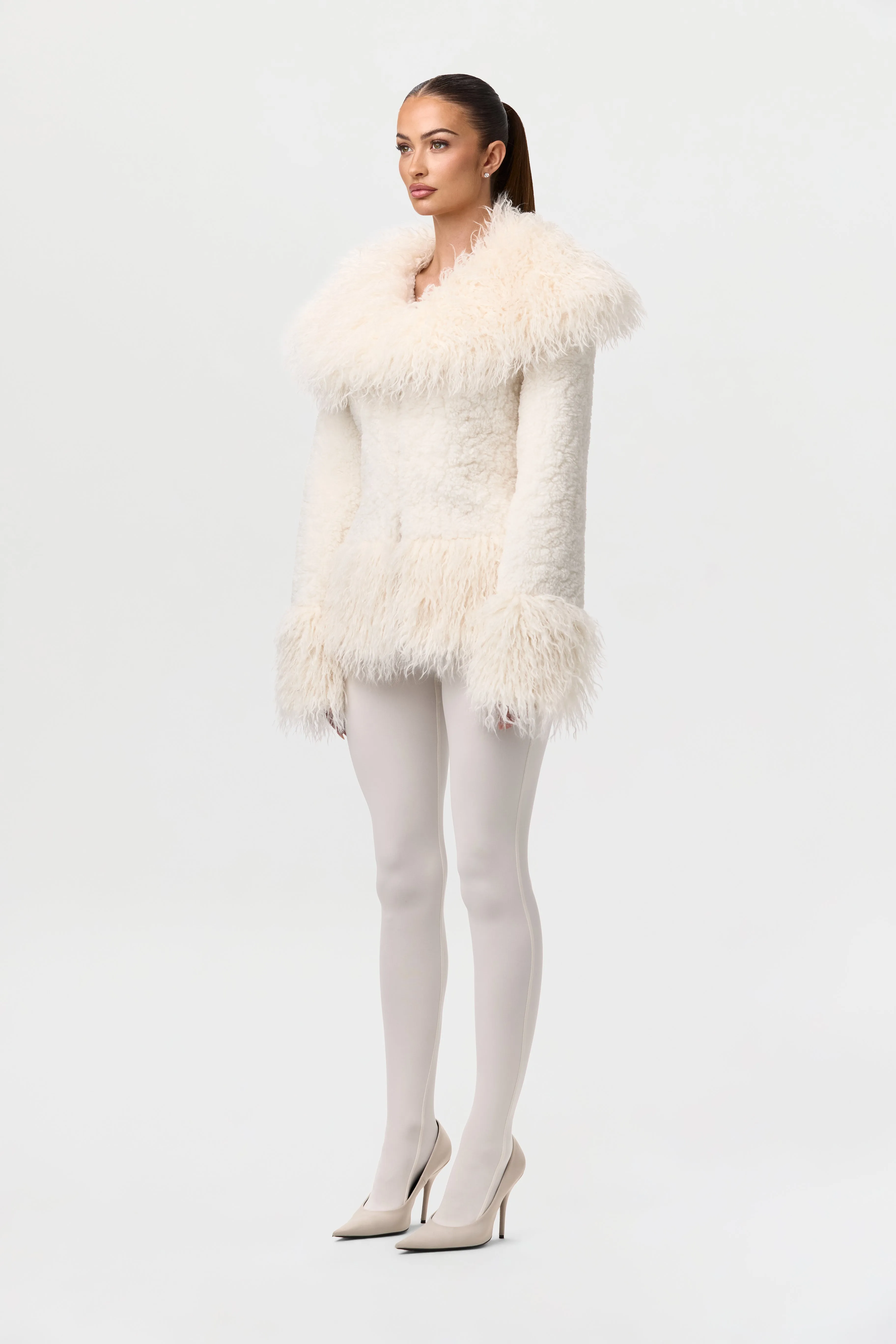 Sherpa Faux Fur Jacket sold by Naked Wardrobe product image thumbnail 4