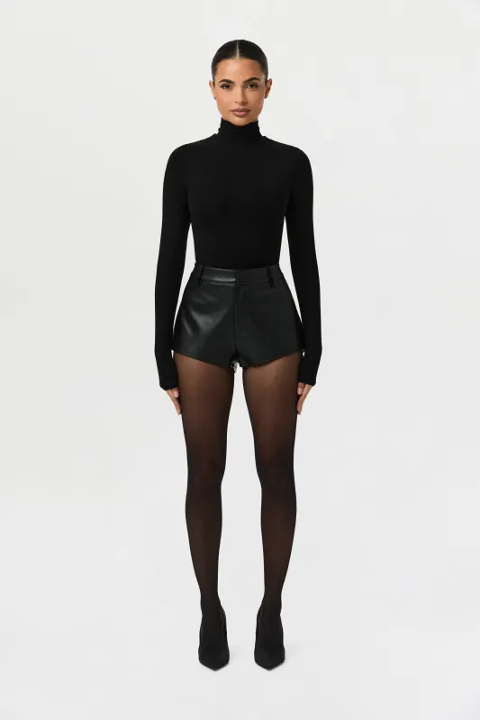 Vegan Leather Hot Pants sold by Naked Wardrobe