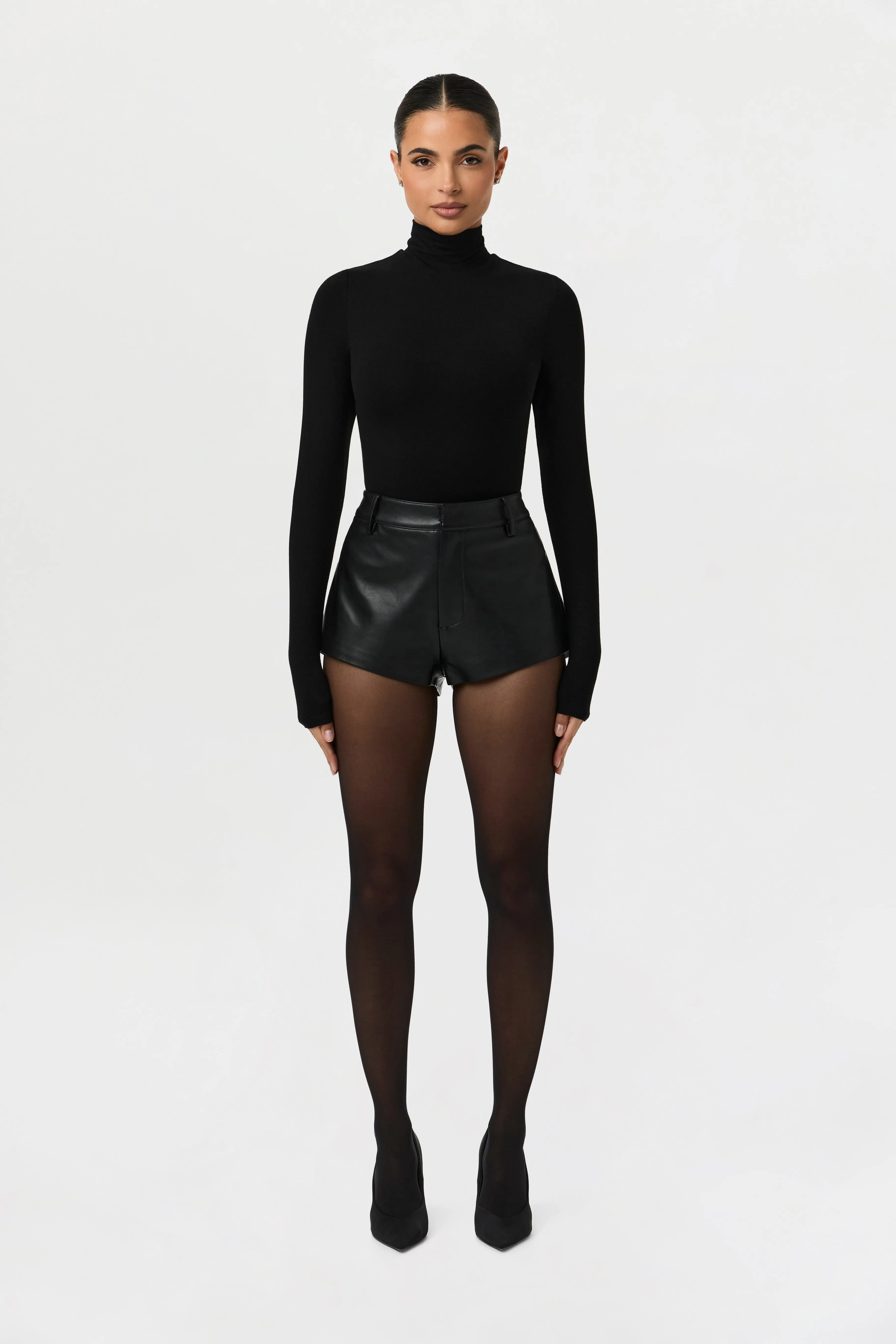 Vegan Leather Hot Pants sold by Naked Wardrobe