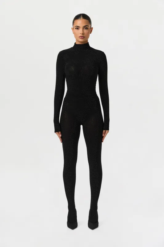 Crystal Closed Toe Leggings Petite sold by Naked Wardrobe