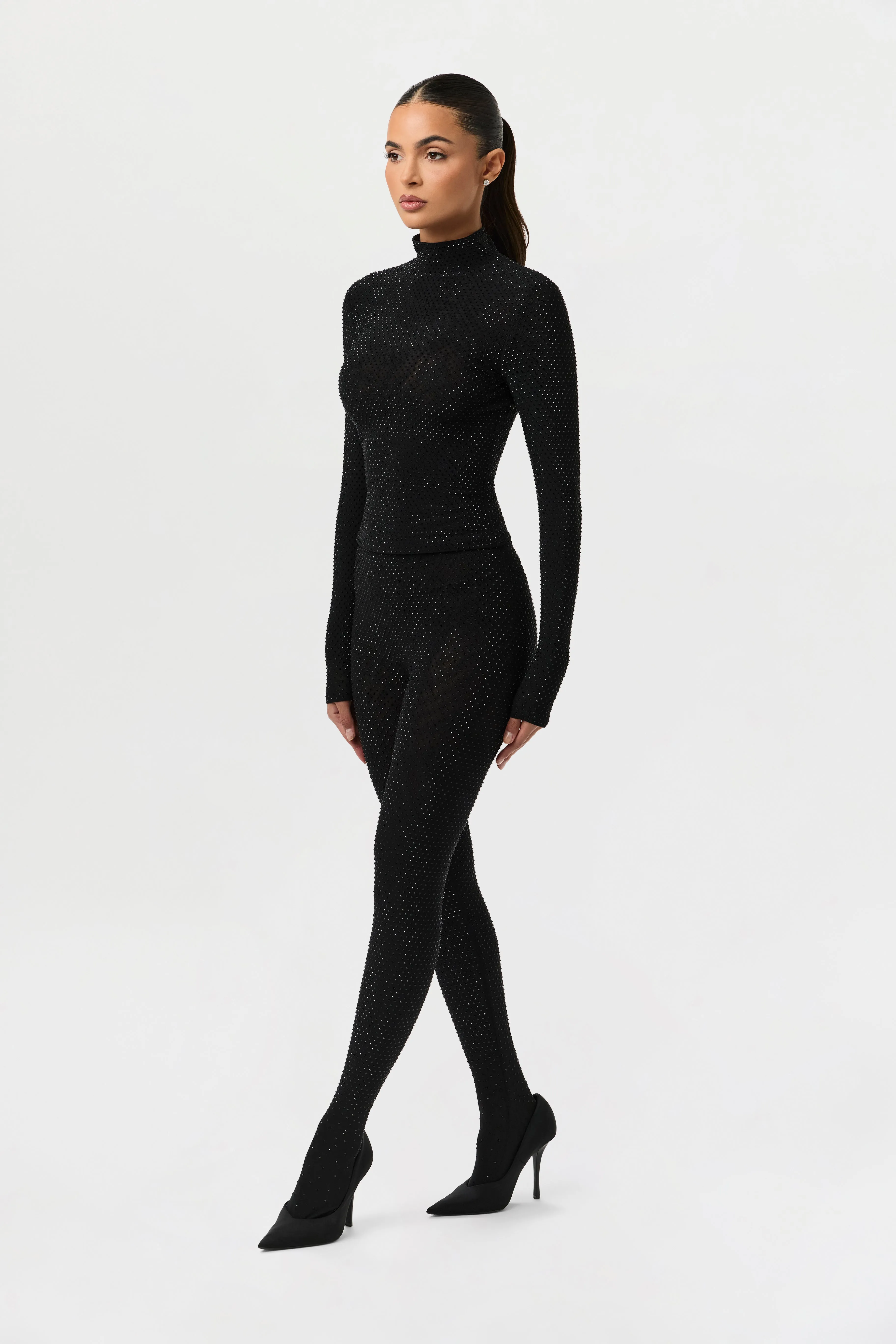 Crystal Closed Toe Leggings sold by Naked Wardrobe