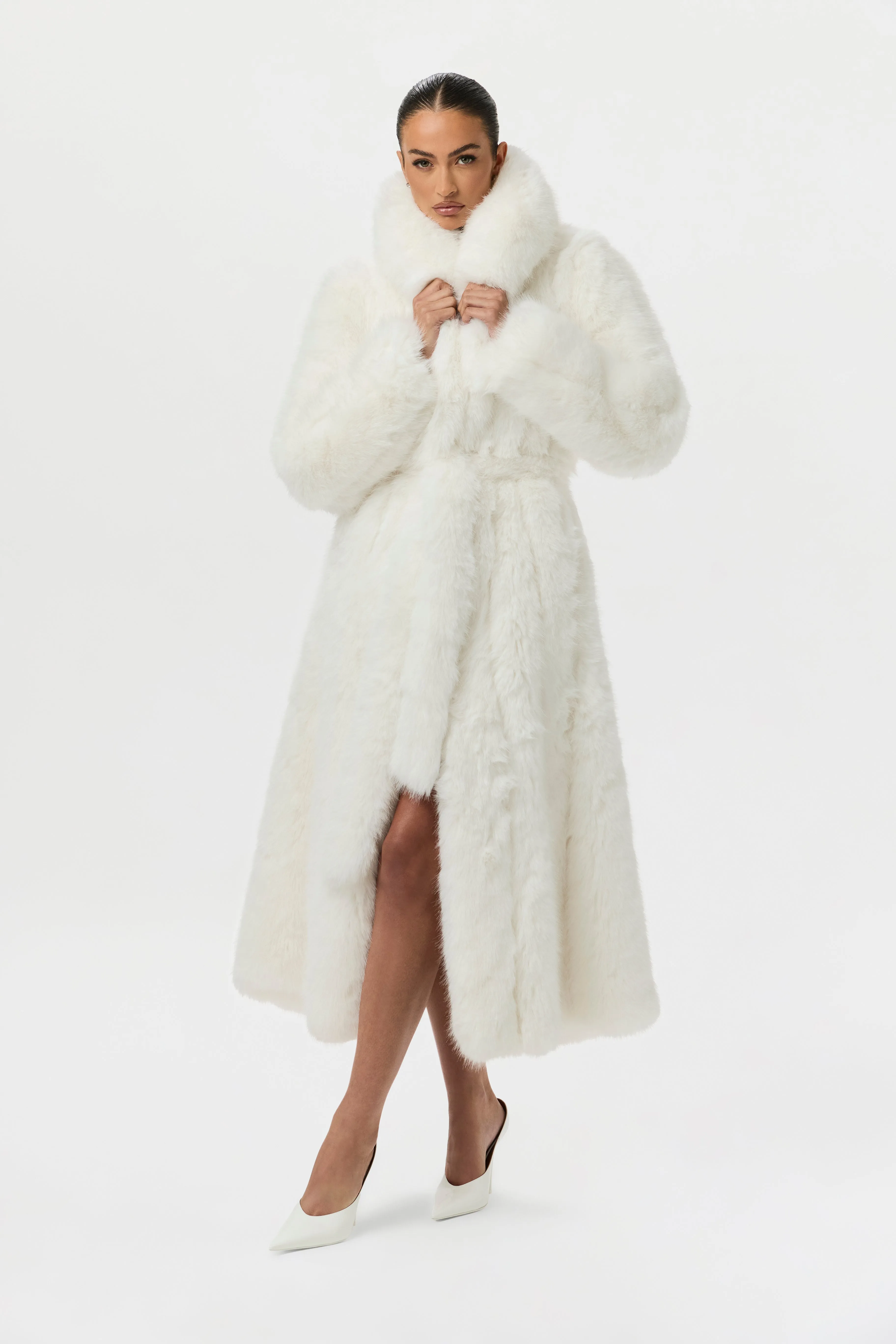 Faux Fur Pelted Coat sold by Naked Wardrobe product image thumbnail 3