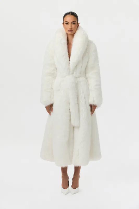 Faux Fur Pelted Coat sold by Naked Wardrobe
