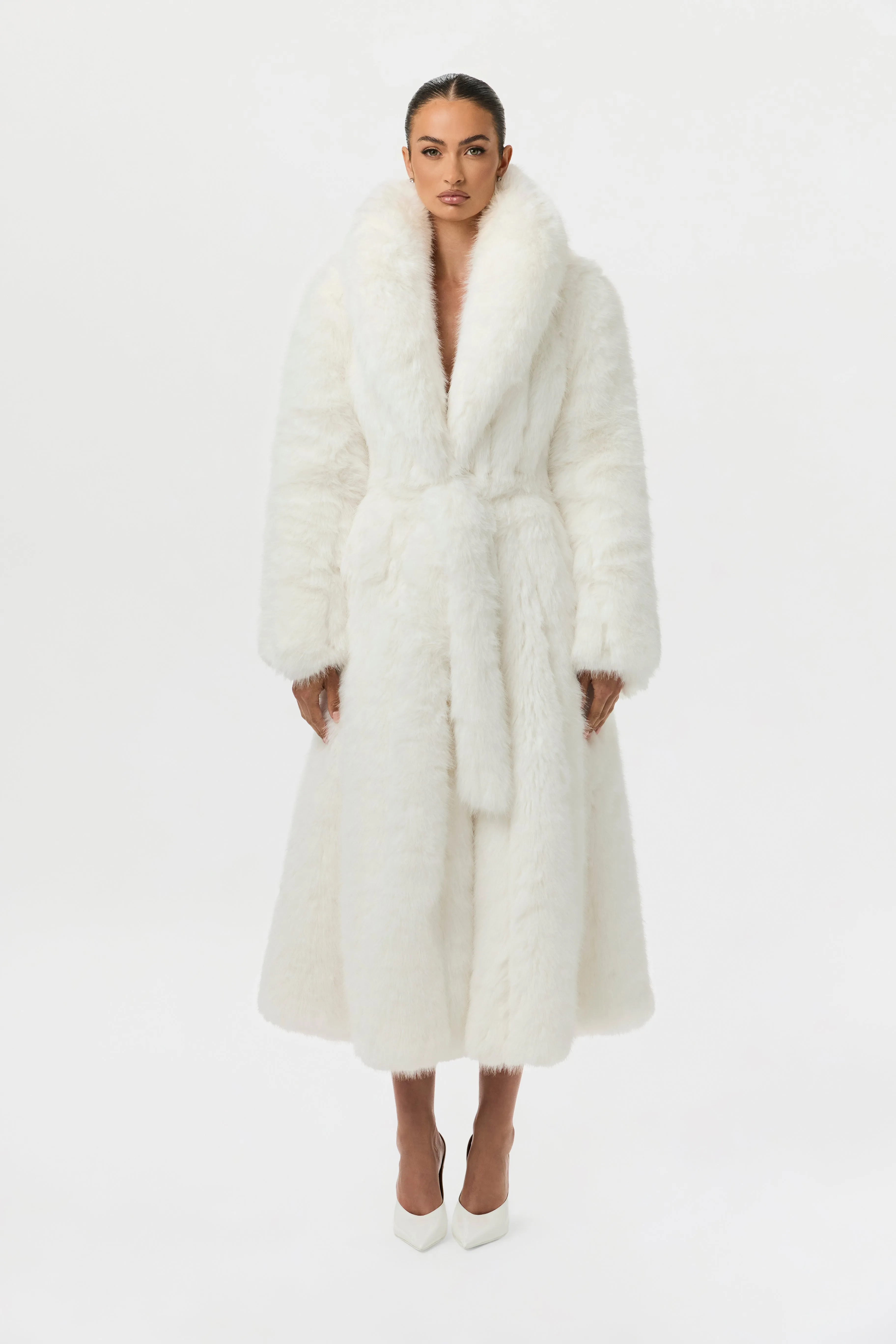 Faux Fur Pelted Coat sold by Naked Wardrobe
