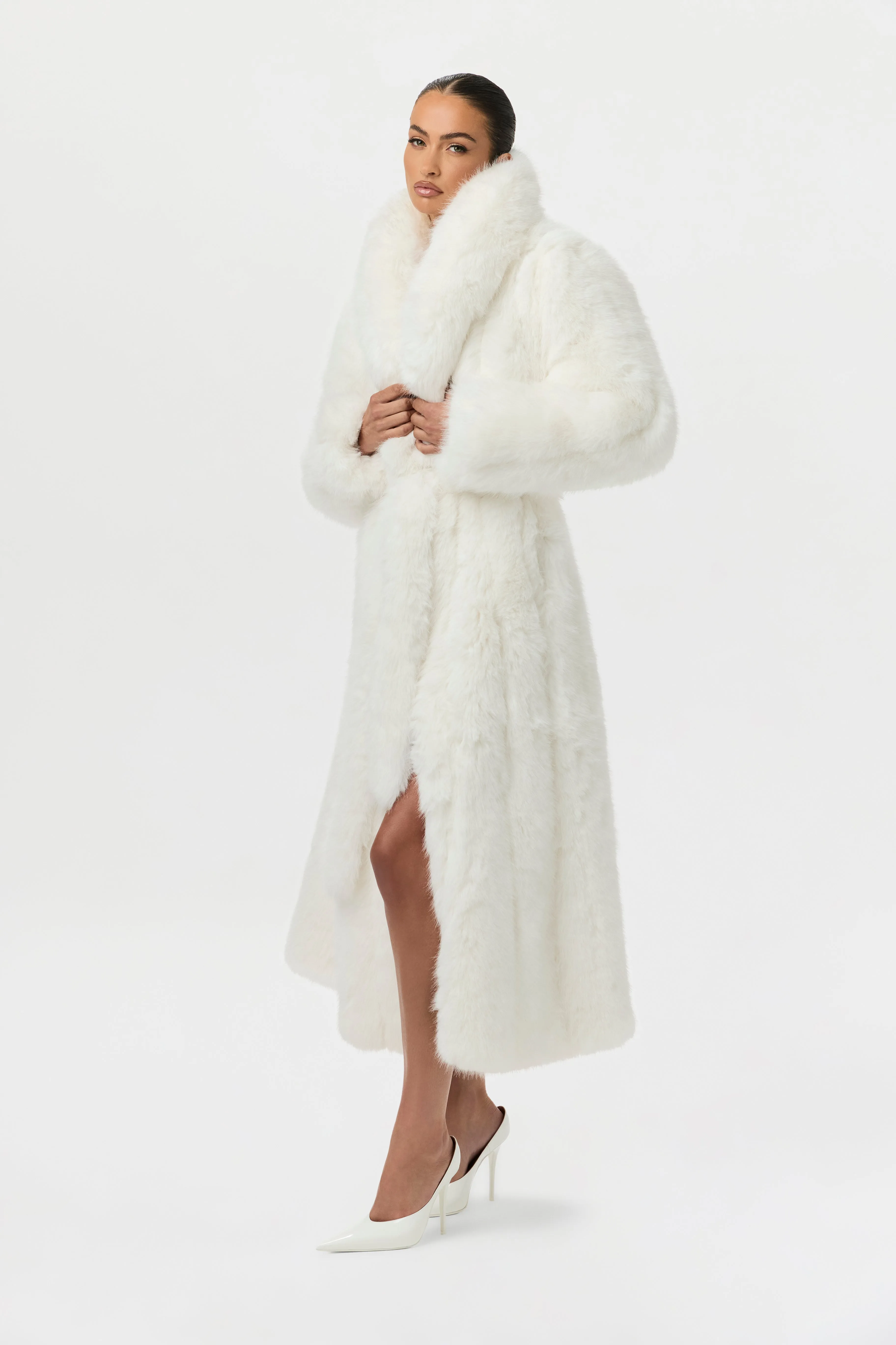Faux Fur Pelted Coat sold by Naked Wardrobe product image thumbnail 5